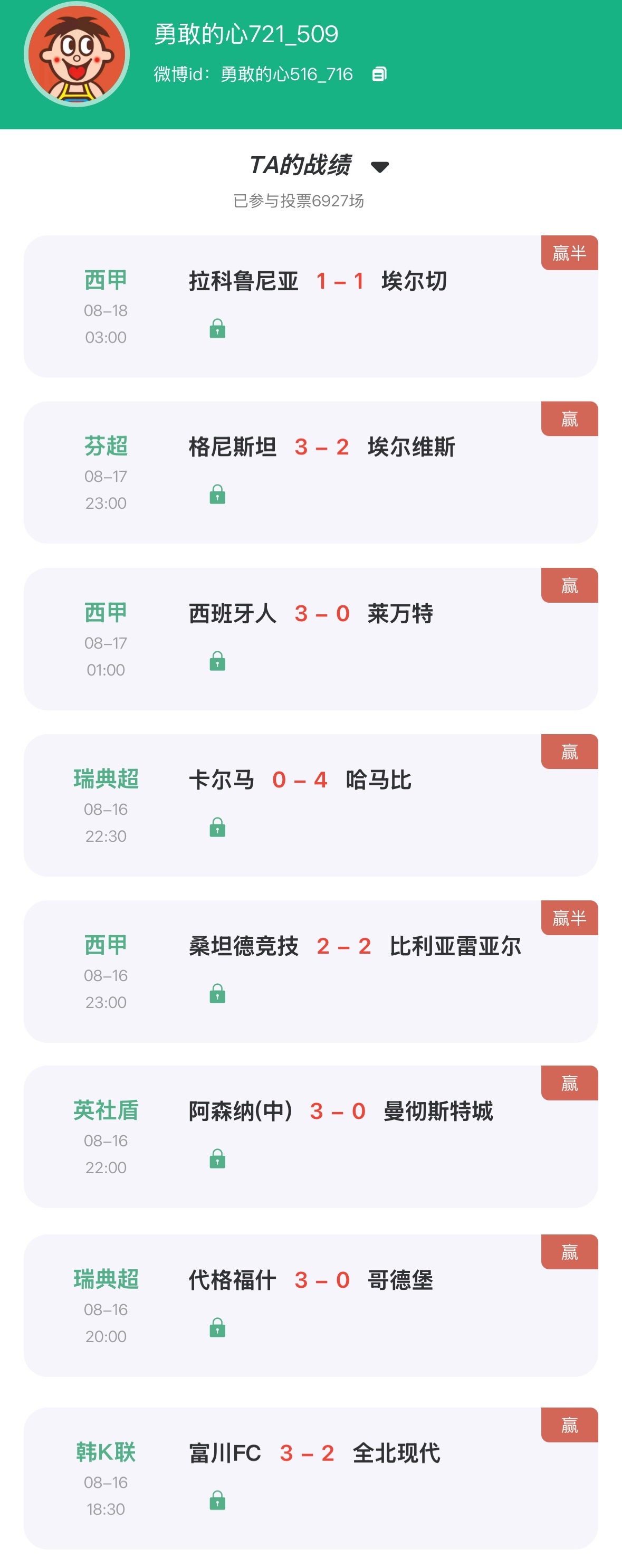 【“猜球”——民间高手】去年单关亚军 昨日001单关2场全部命中，001单关强势