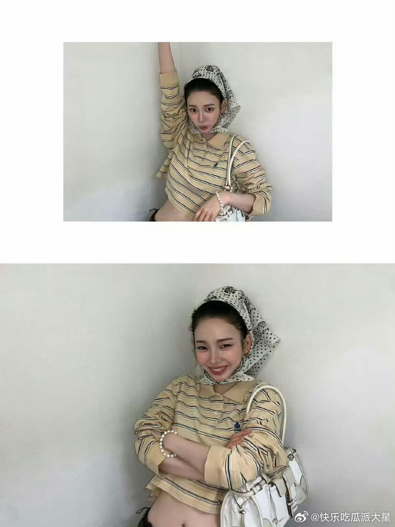 柳智敏 丝巾当帽子欧尼好有创意好可爱