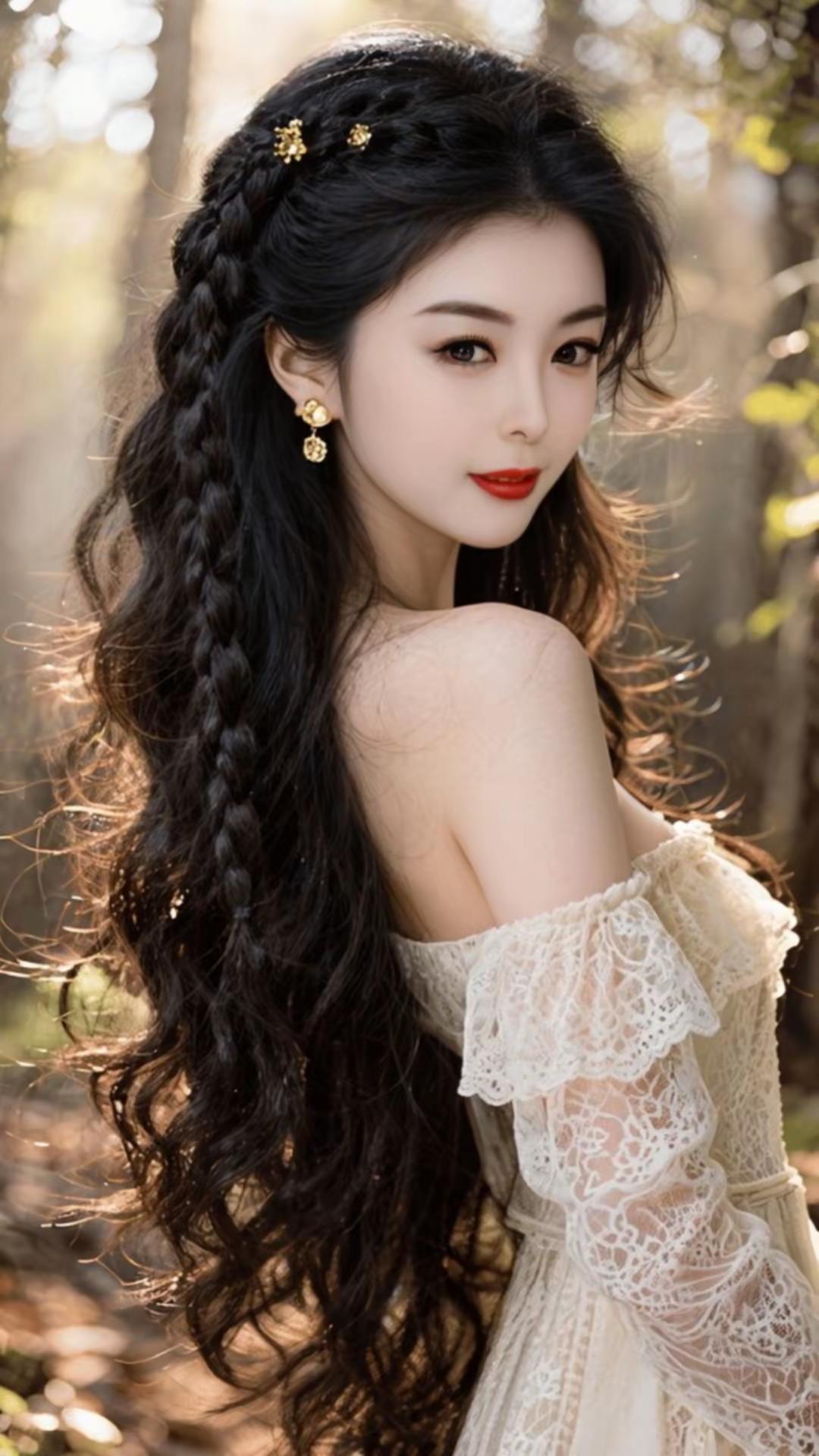 甜美气质麻花辫