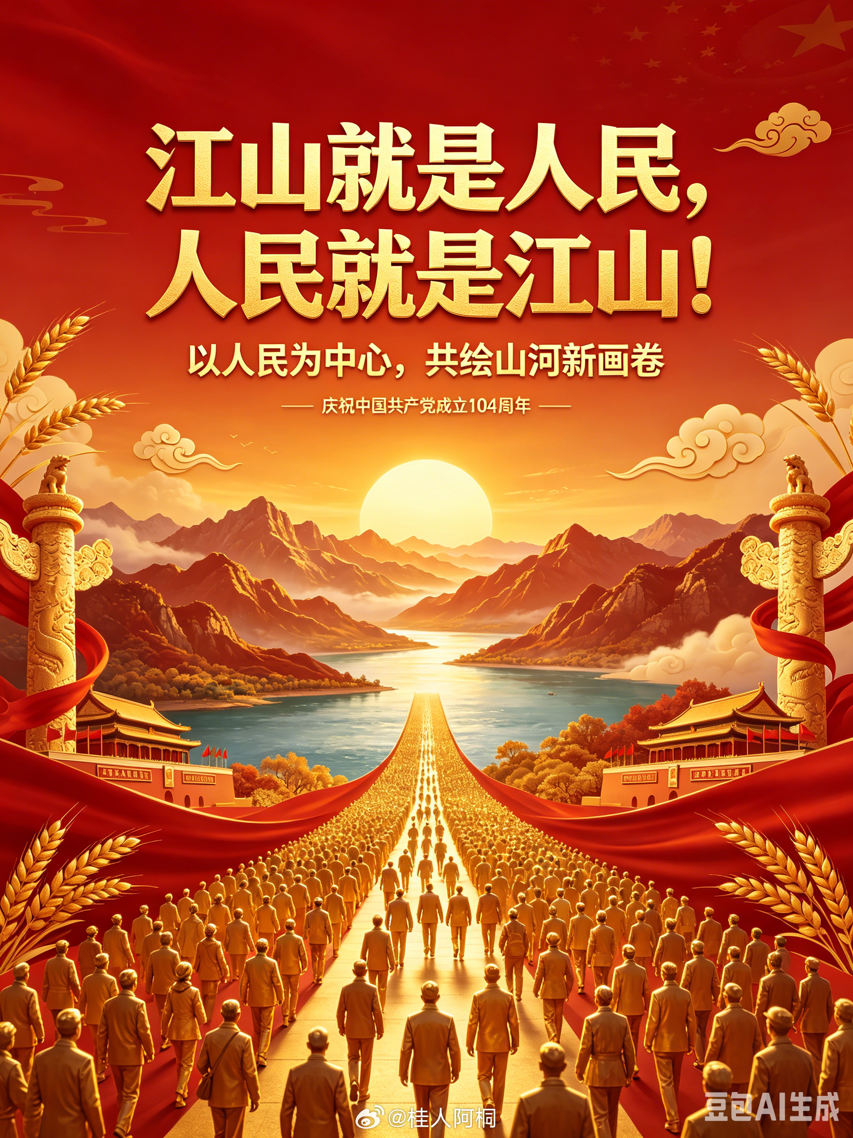 “江山就是人民，人民就是江山”庆祝党的生日庆祝中国共产党105周年