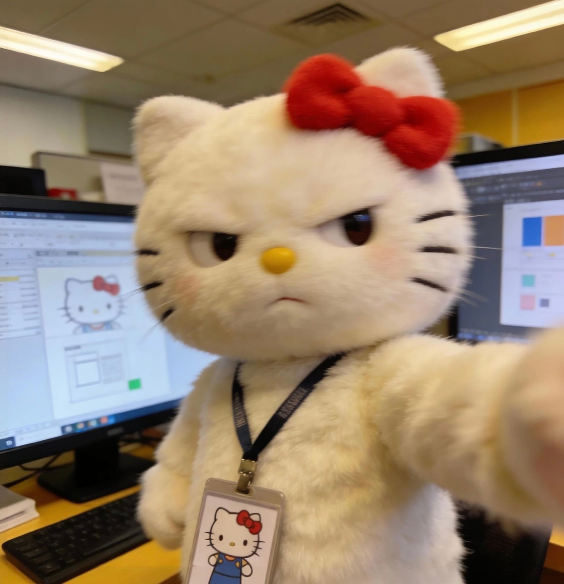 动漫头像 | hello kitty打工人头像 