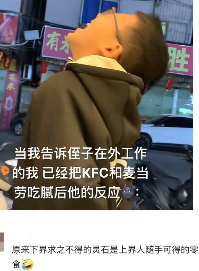 当我告诉侄子已经吃腻了KFC和麦当劳后 ​​​