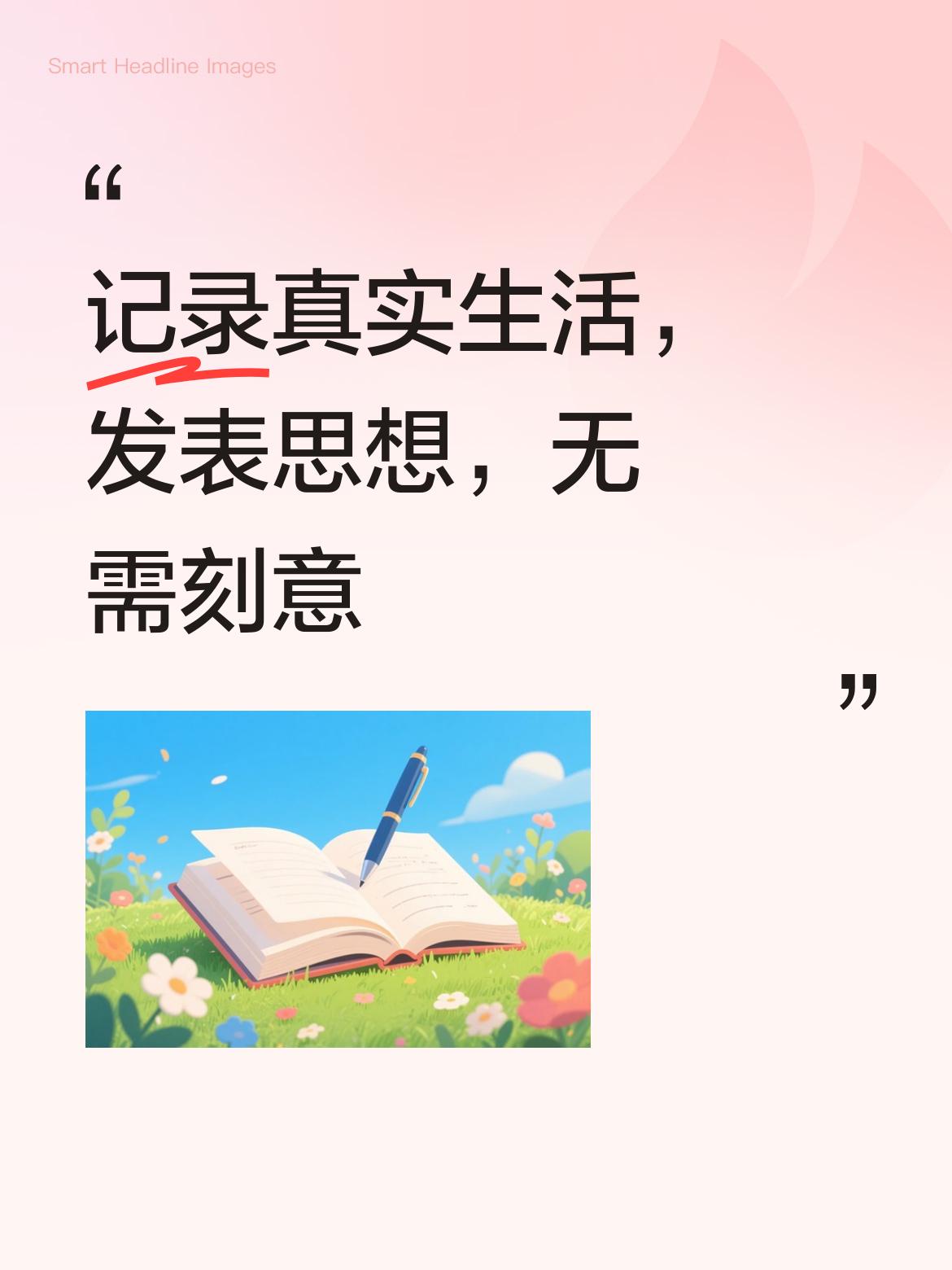 记录自己的真实生活，发表自己的独特思想，不必刻意追求爆文，保持这份真诚就好！