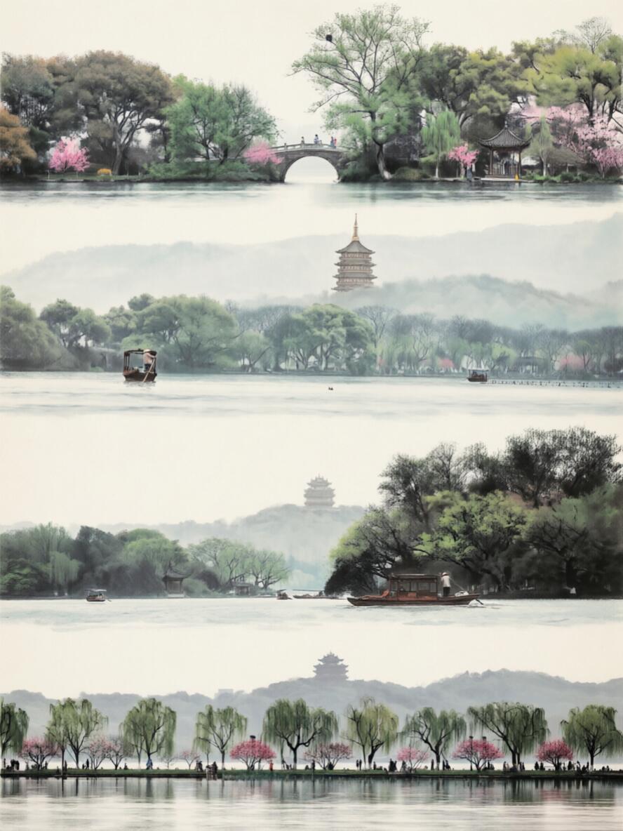 看到了苏轼笔下的西湖 