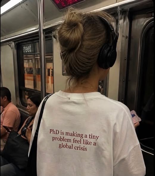 PhD就是把一个小问题变成感觉好像全球危机一样 