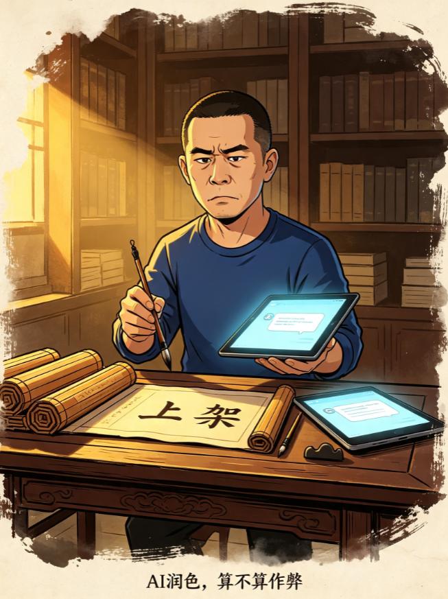 起点不让新人用AI润色了，用了不上架。
AI润色和AI代写，界限在哪儿？作者群里