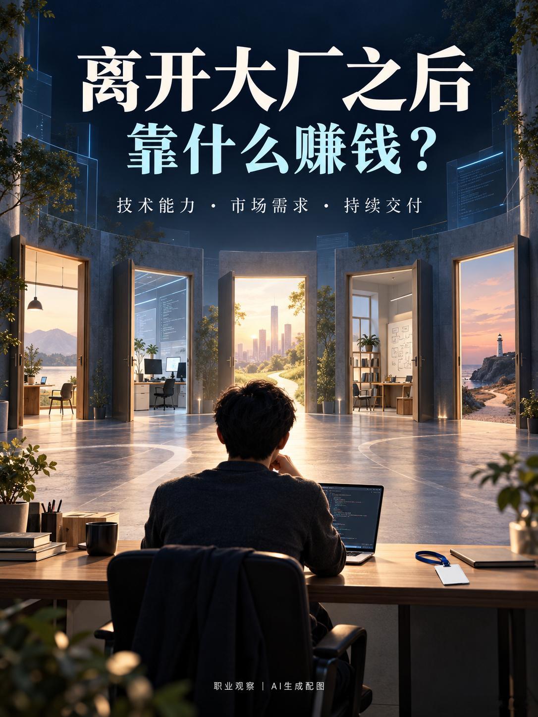 大厂程序员被离职后靠什么赚钱离开大厂，技术经验还在，但把经验换成收入，需要重新找