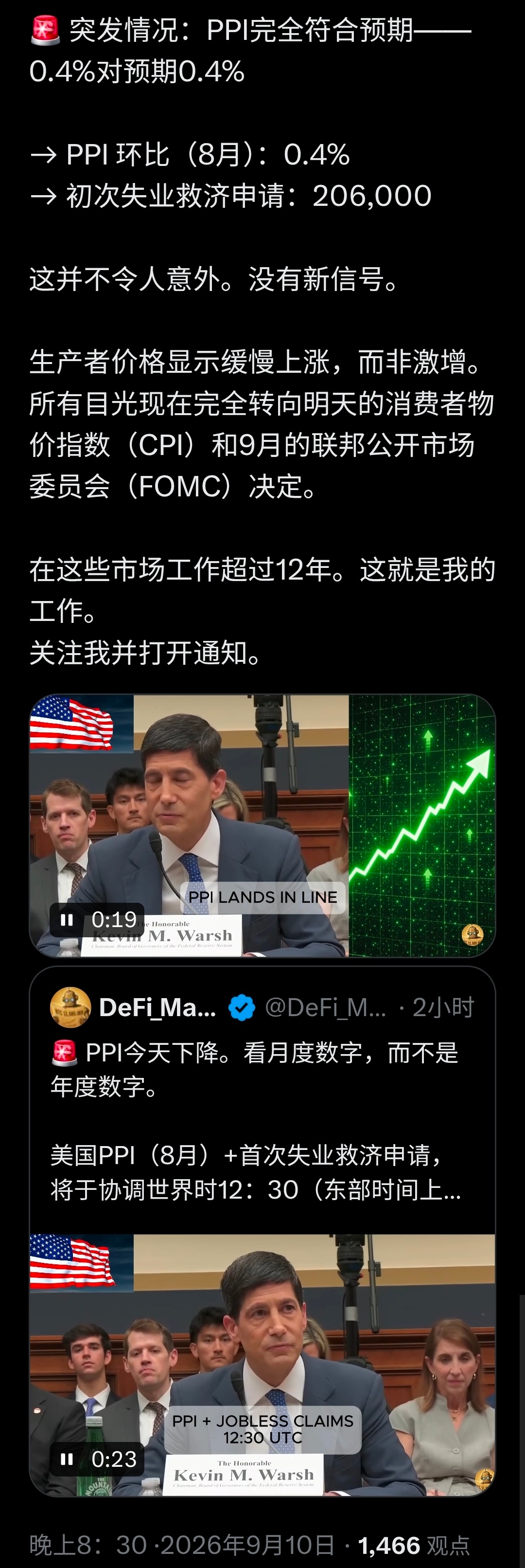 美国刚刚公布的PPI数据。 ​​​