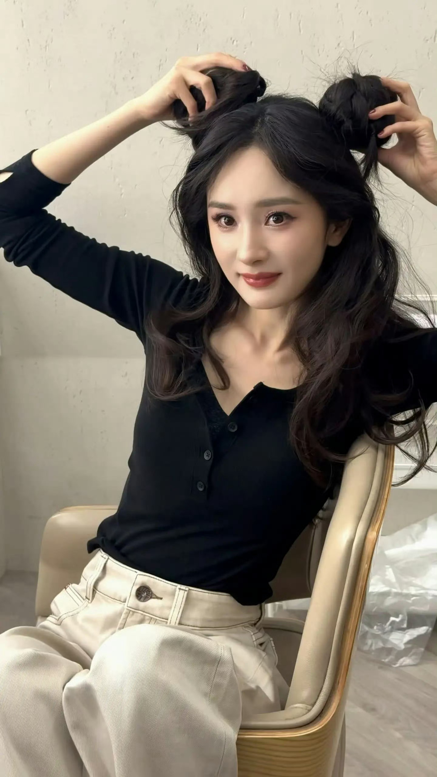 🦊半个丸子头=🐝一个丸子头 