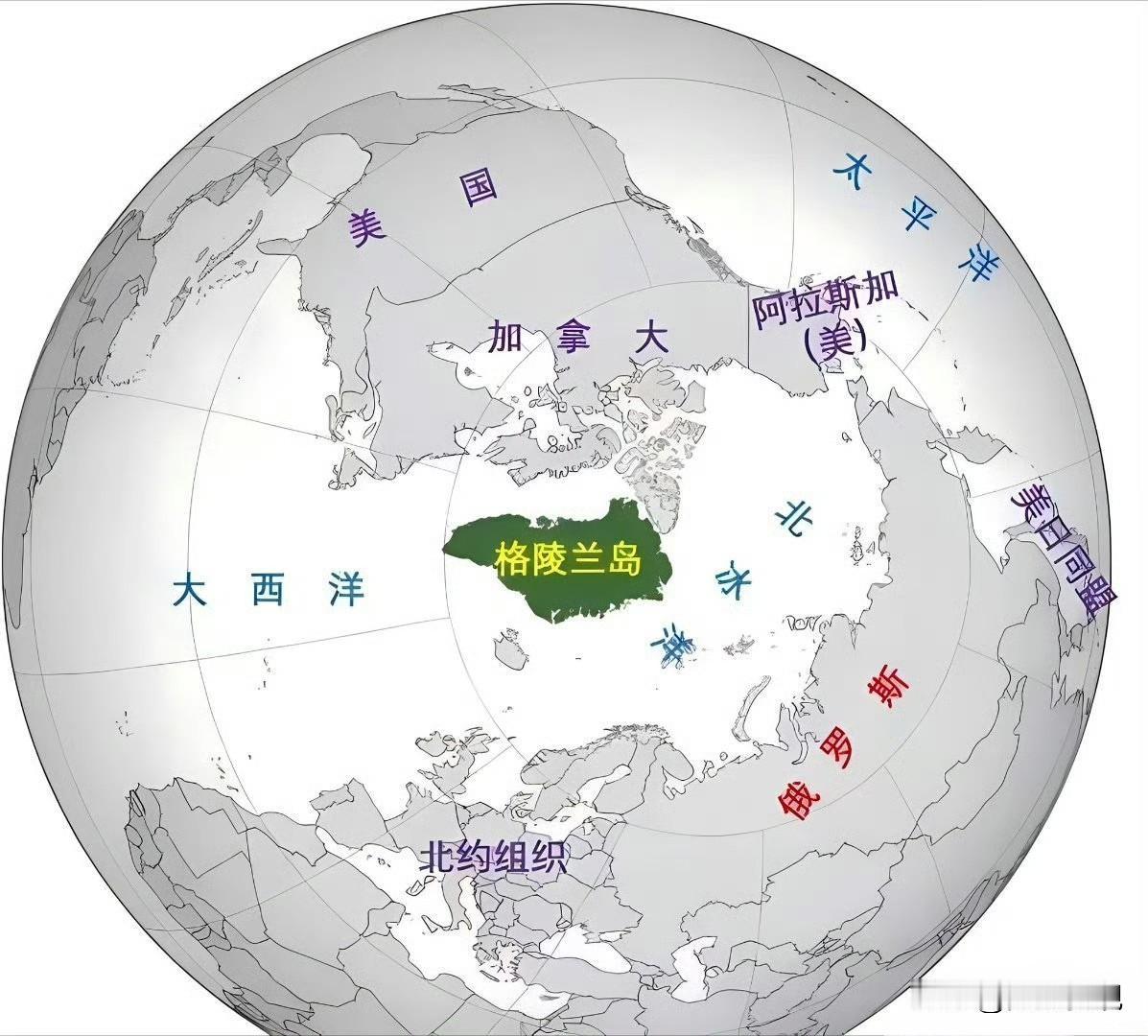 这个角度看，阿拉斯加就像美国对外挥出的左拳，格陵兰岛正好就是右拳。从战略角度看，