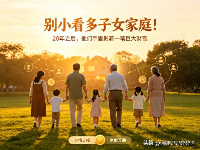 别小看多子女家庭！20年之后，他们手里握着一笔巨大财富