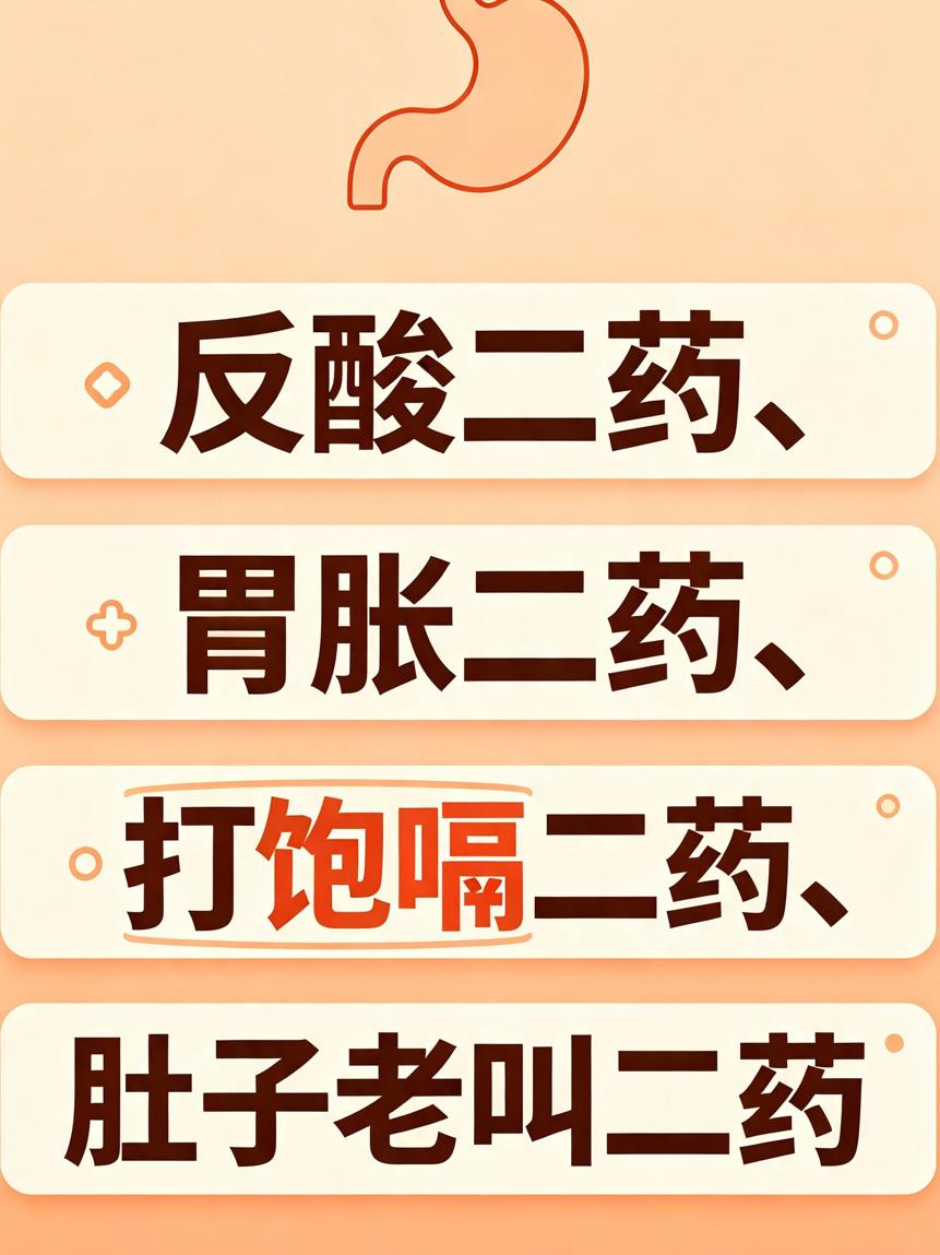 反酸烧心二药、胃胀二药、打饱嗝二药、肚子老叫二药，8个经典胃肠中成药，一文总结
