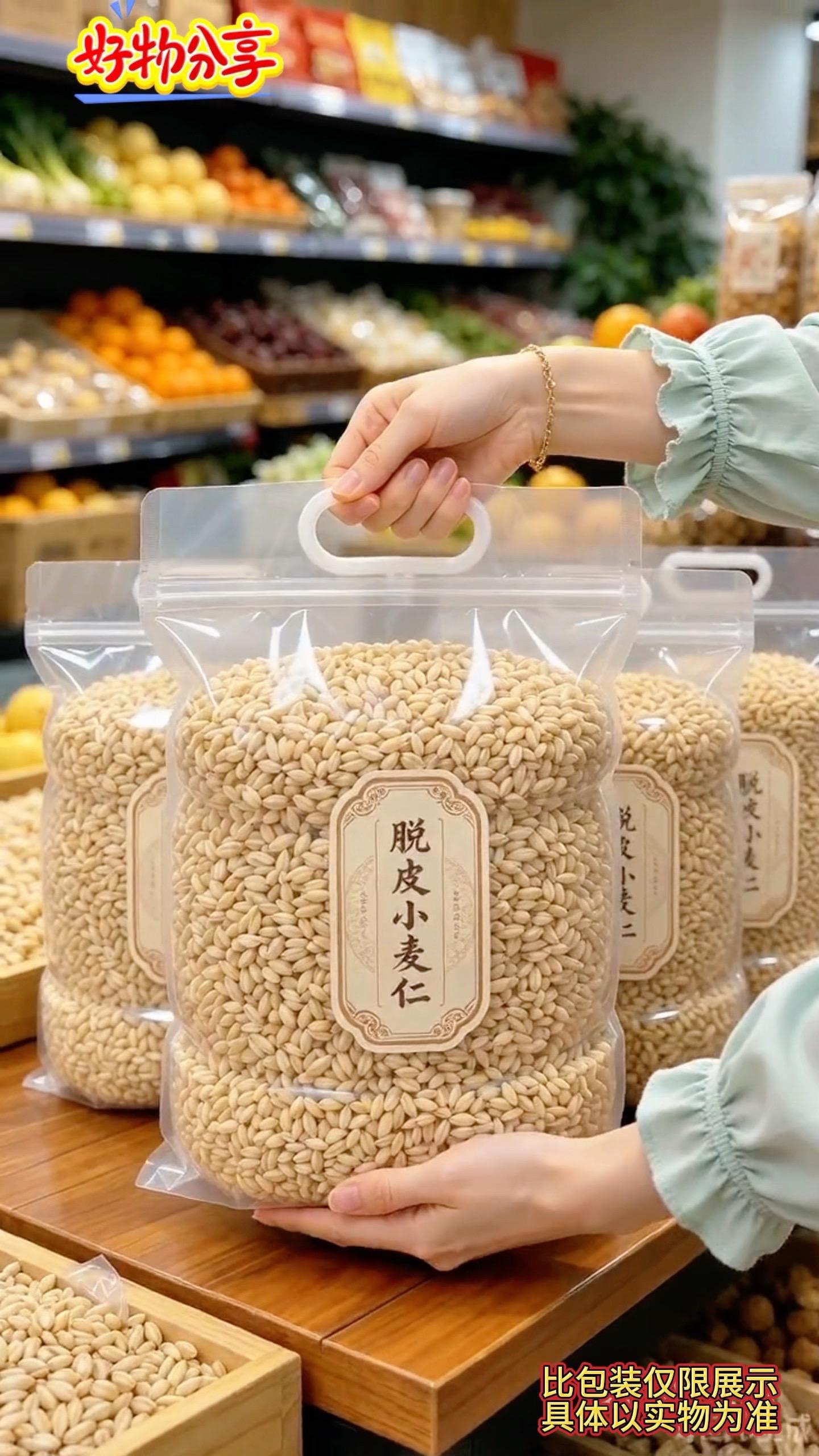 脱去坚硬麦壳，只留软糯麦仁，煮完软软糯糯，自带清甜谷物香气🥣早餐：和...