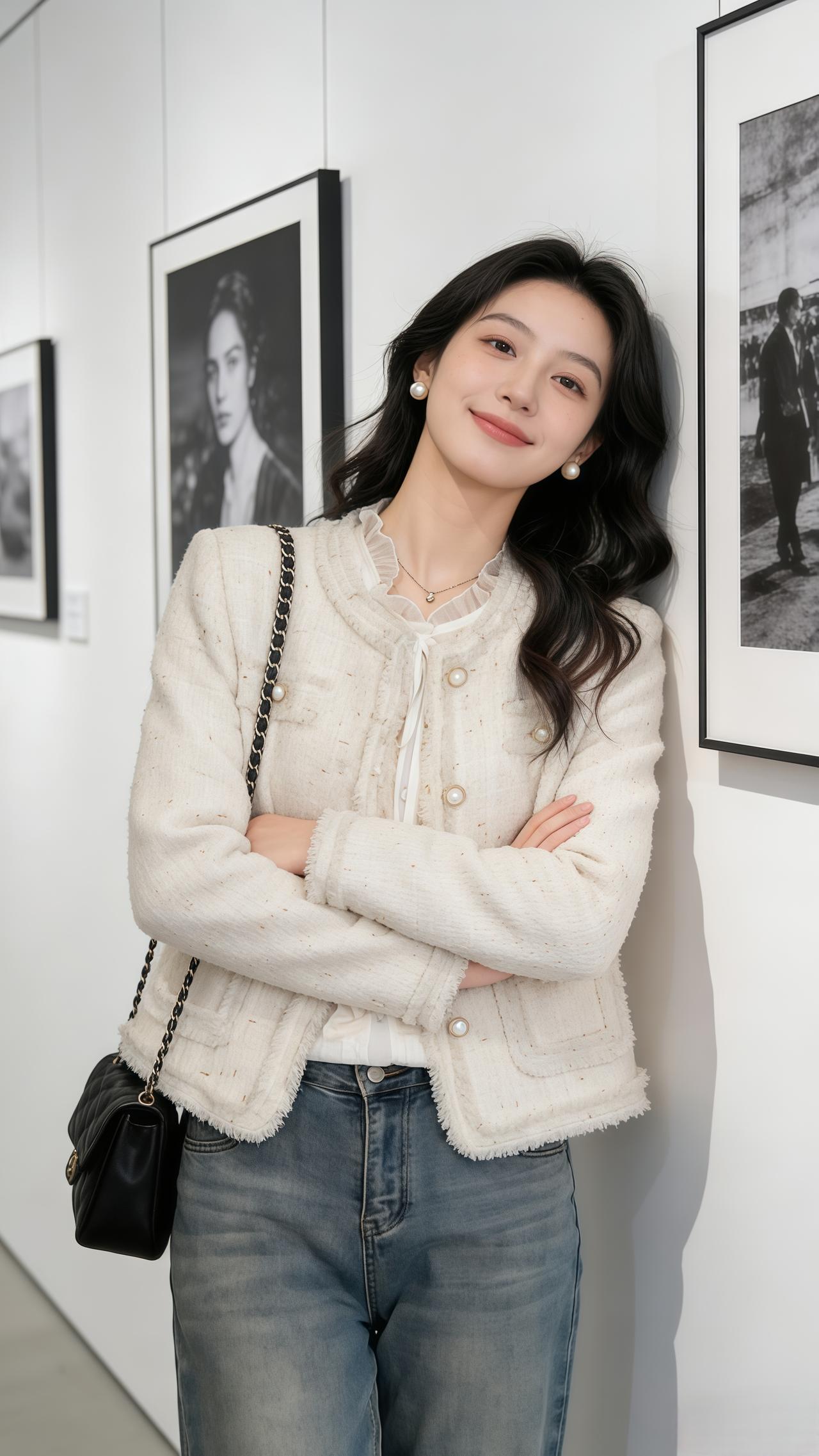 我的春日甜美ootd 韩系穿搭气质穿搭 小香风外套 穿搭