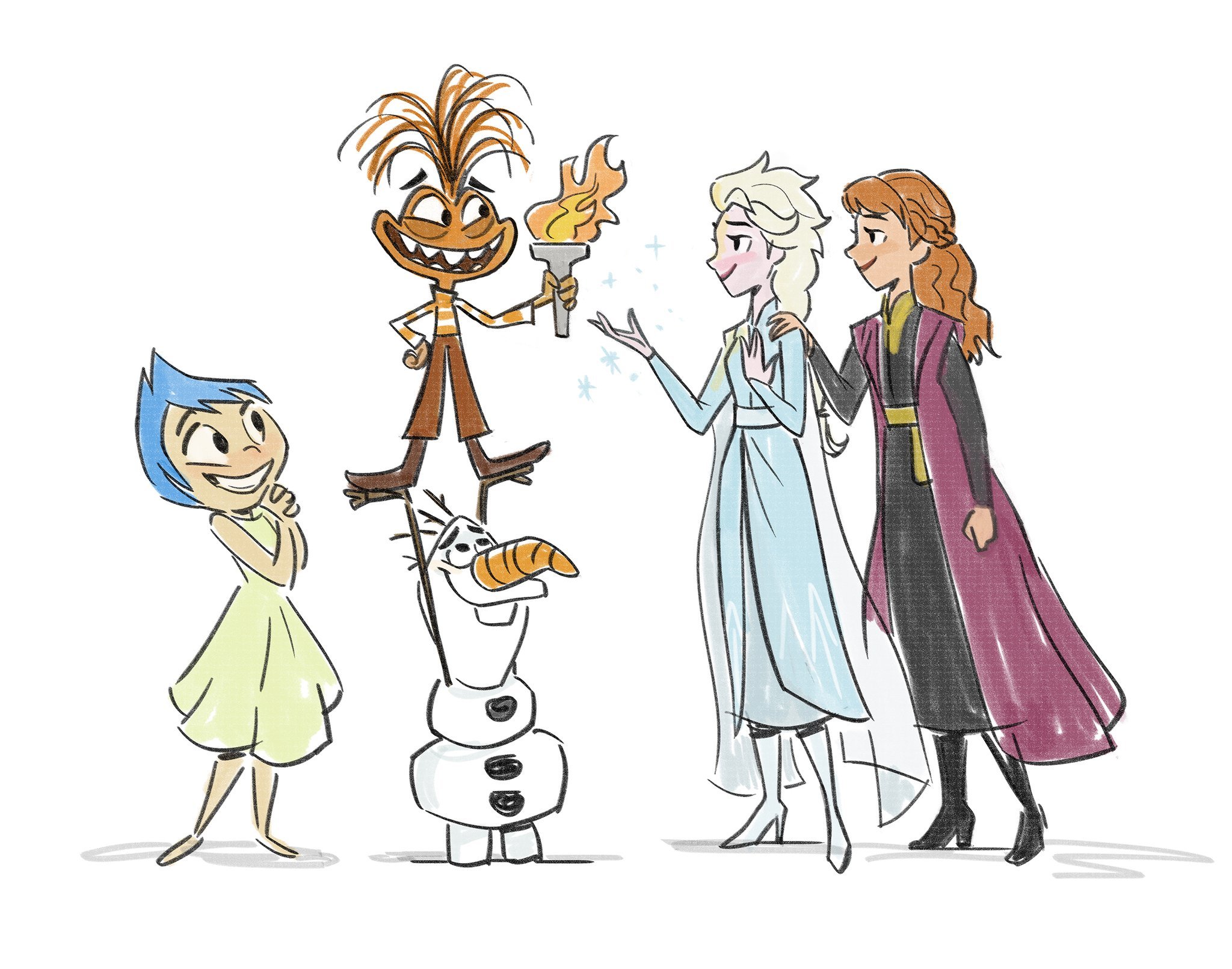 迪士尼动画票房冠军庆功贺图2024《头脑特工队2》超越《冰雪奇缘2》2026《疯