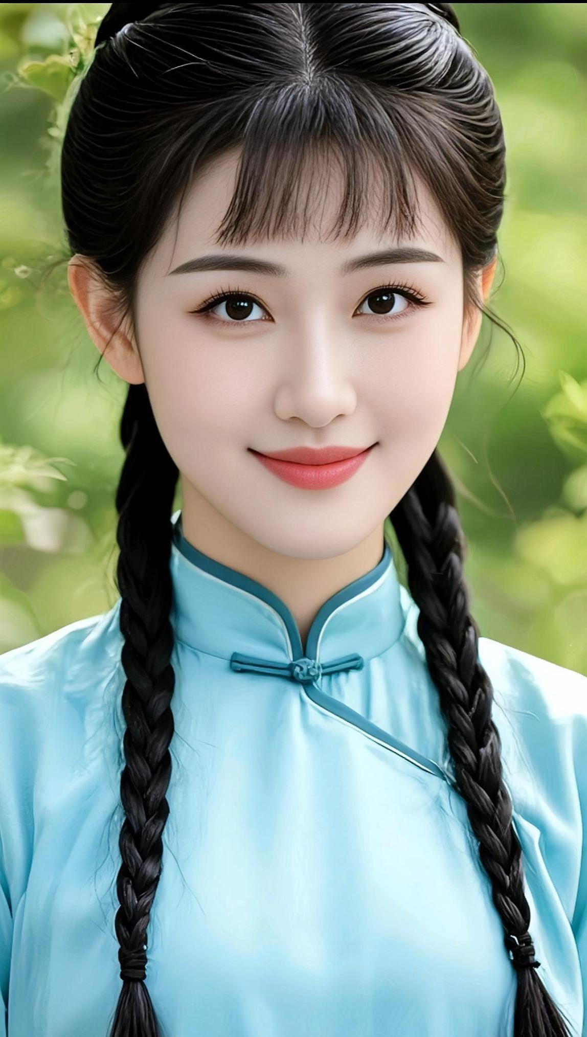 AI民国双辫照 抖音ai创作