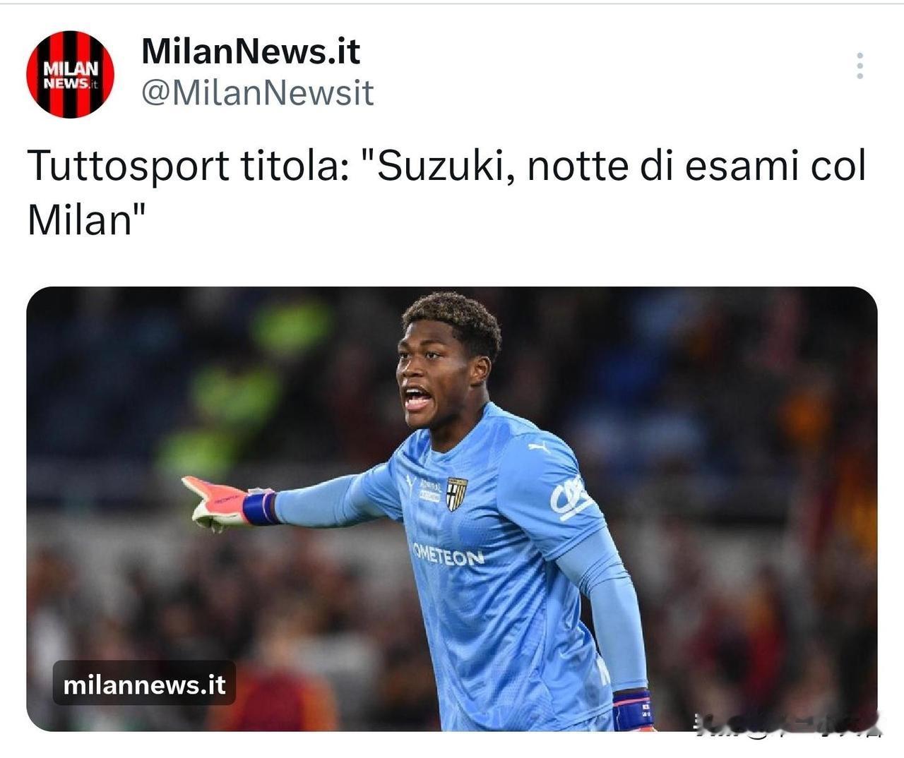 普拉托！当选米兰与帕尔马之战全场最佳的普拉托是米兰重点关注的球员，除了普拉托帕尔