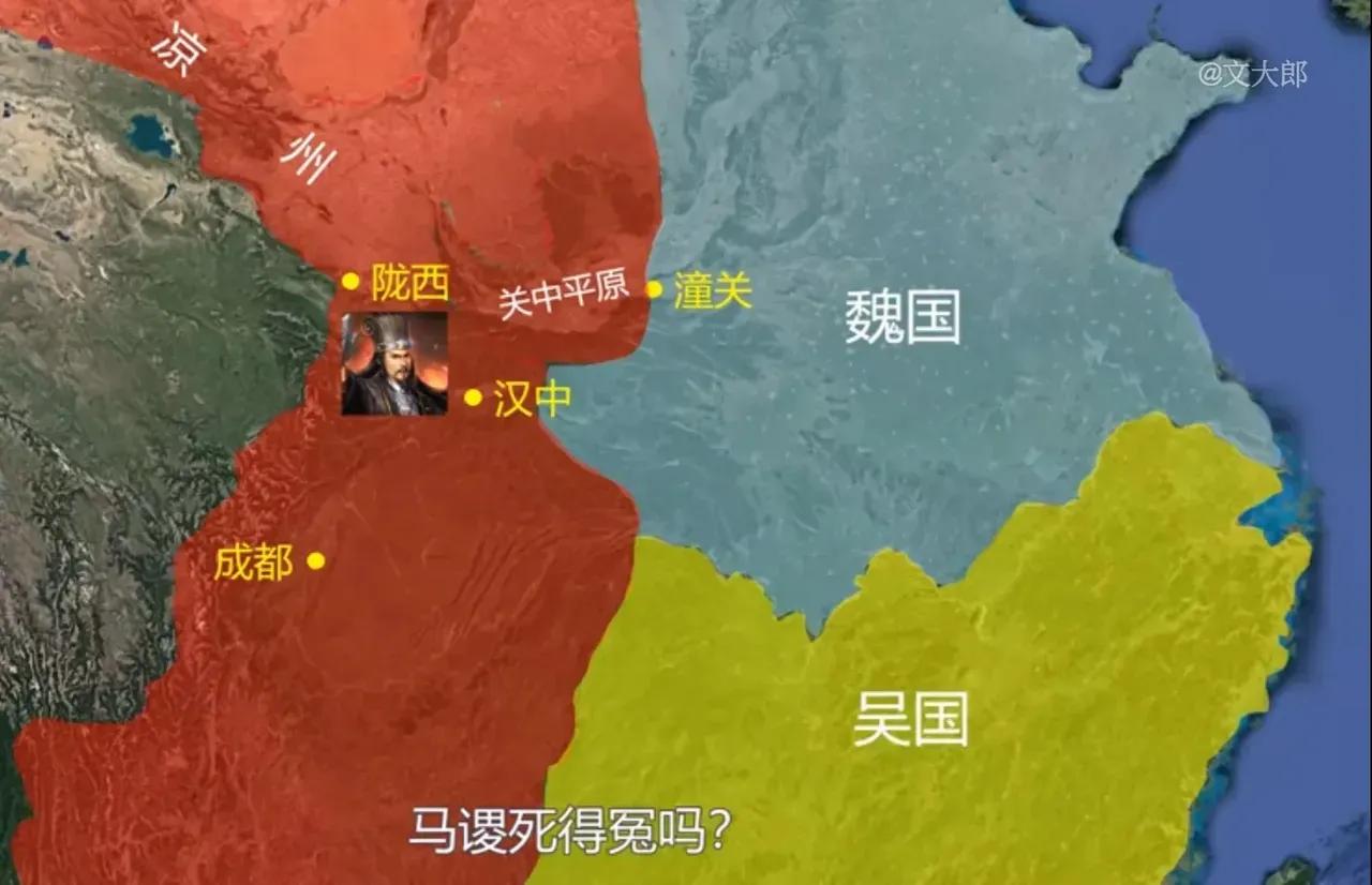 马谡如果不失守街亭，有人觉得三国的版图会改写。如图所示