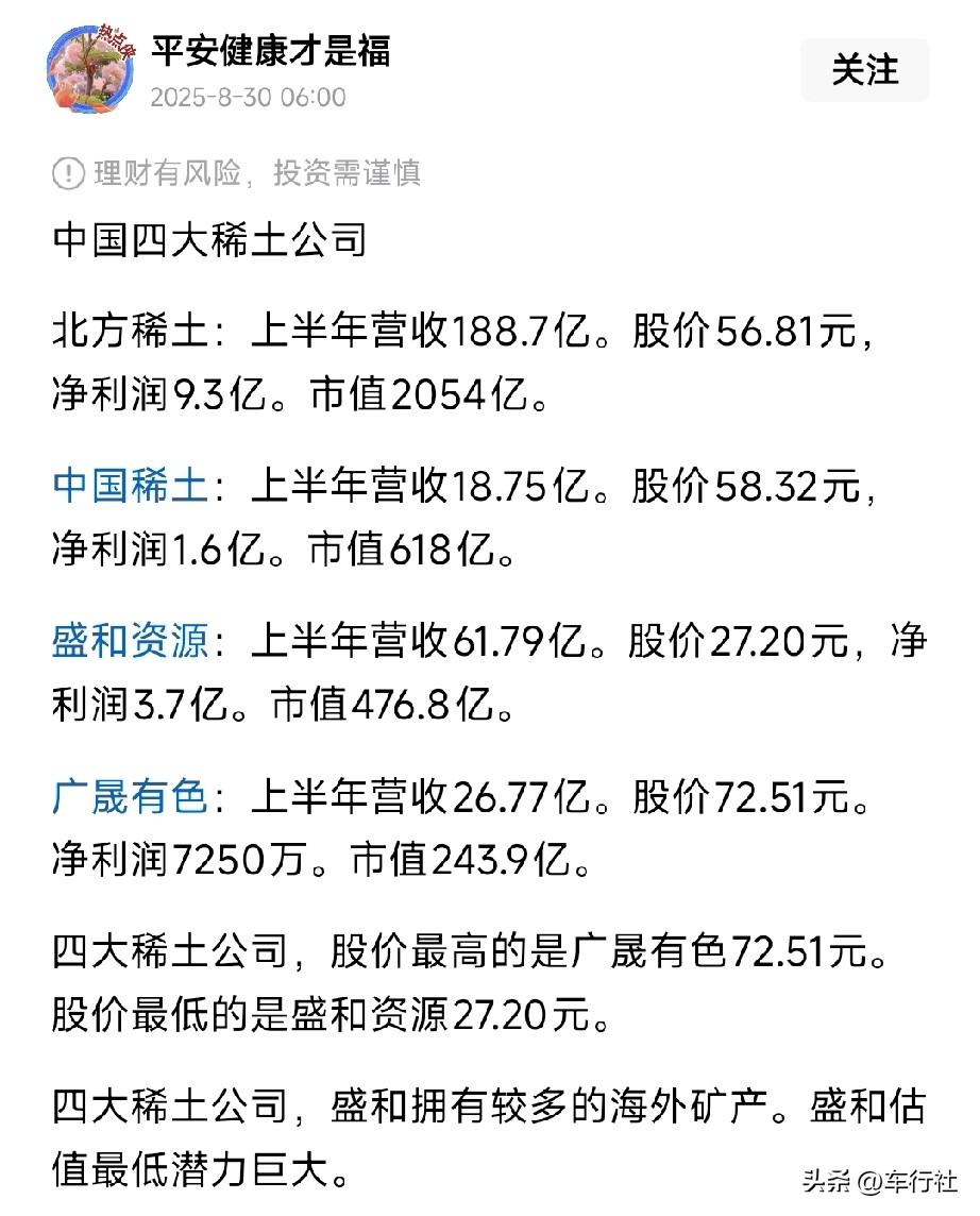 现在才知道
原来稀土并不是什么大生意
全行业的利润加起来
连100亿人民币都没有