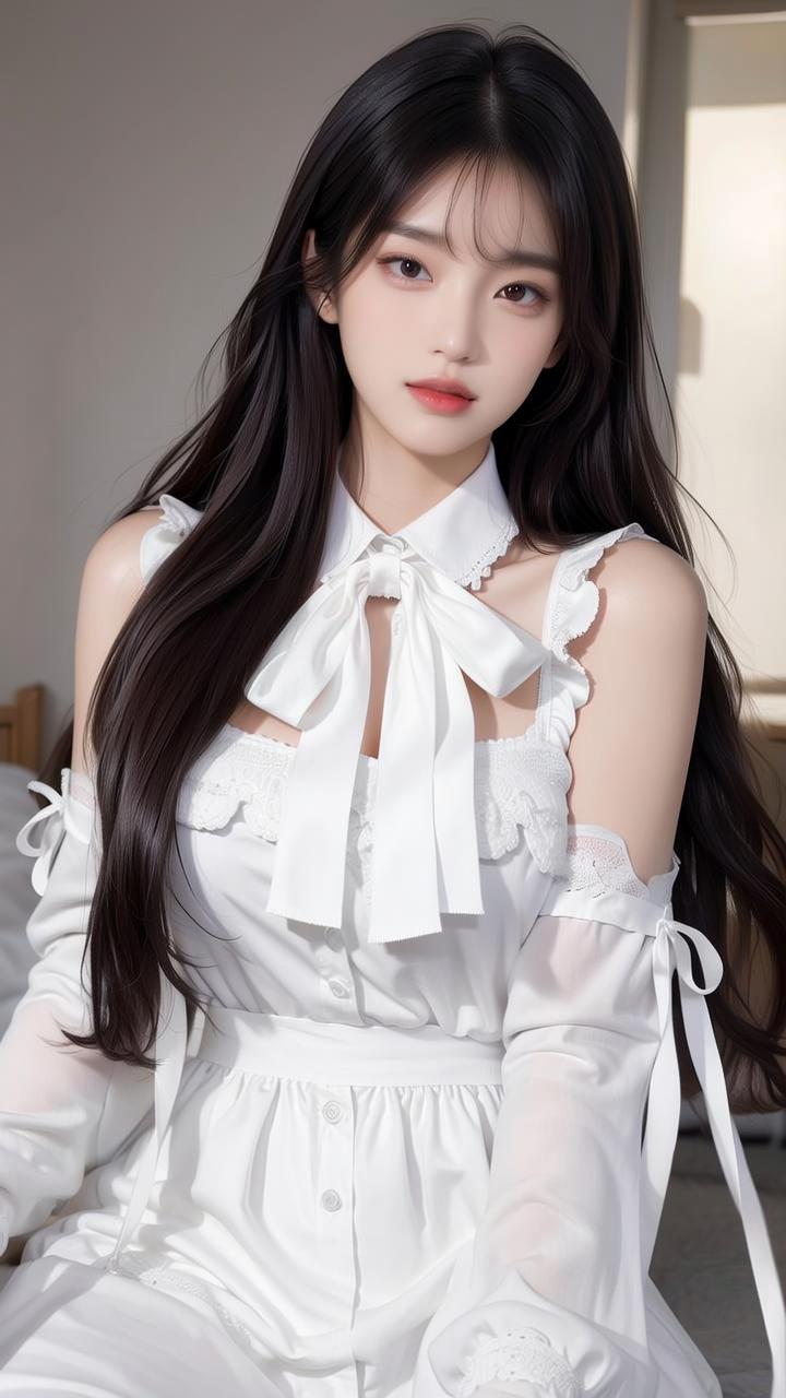 温柔甜美的白色连衣裙，少女心满满！💕