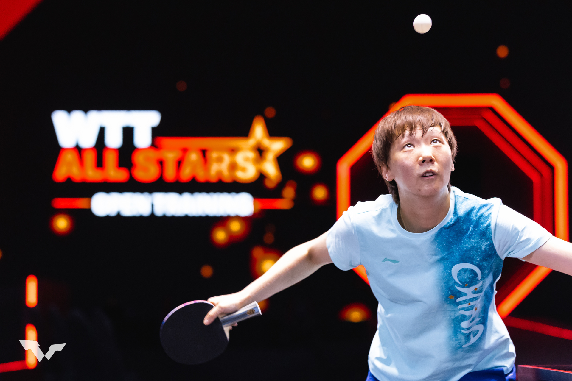 王曼昱[超话]  🐟 WTT新加坡大满贯2025 250131新加坡大满贯训练