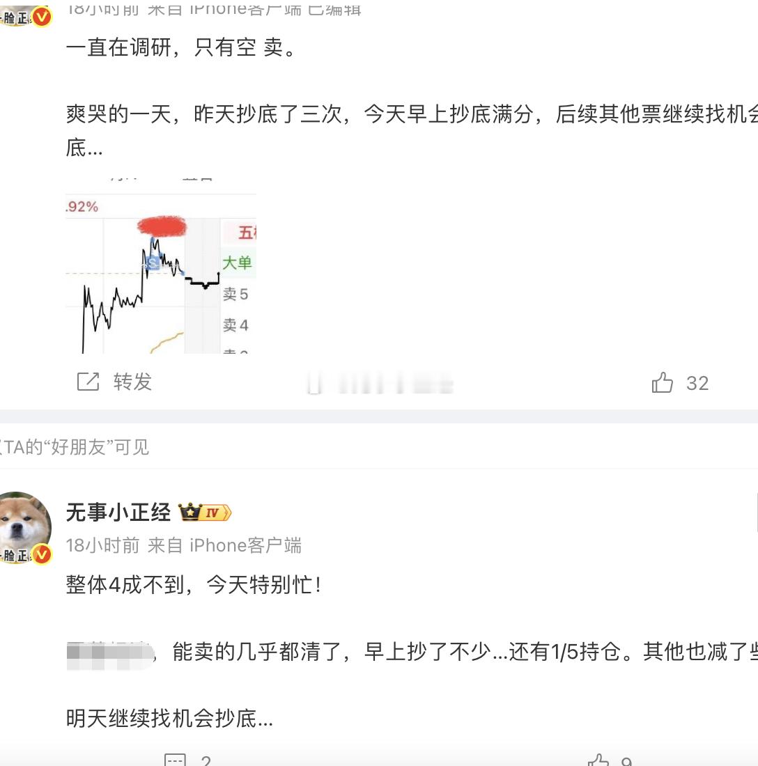 今天又给机会抄底了！ 昨天从8成减到4成不到 