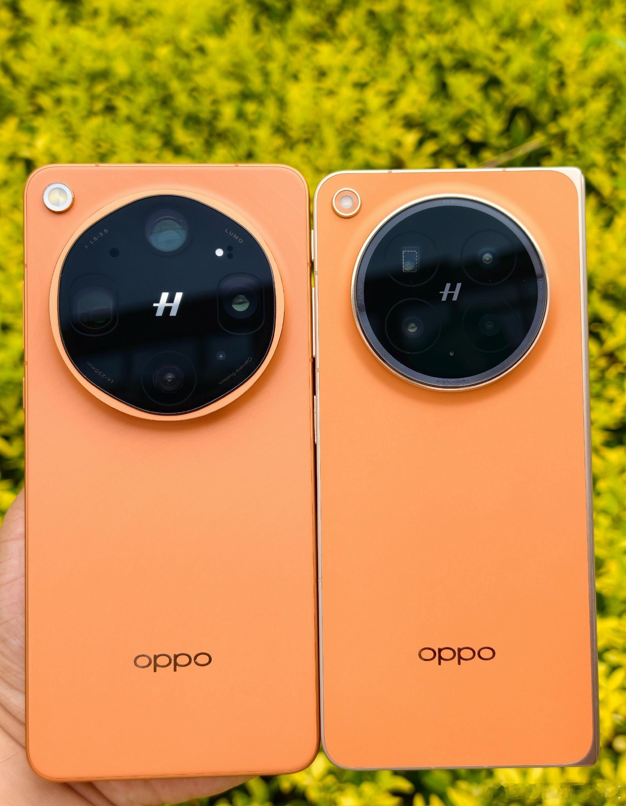 OPPO Find X9 Ultra对比OPPO Find N6，两款橙色对比起