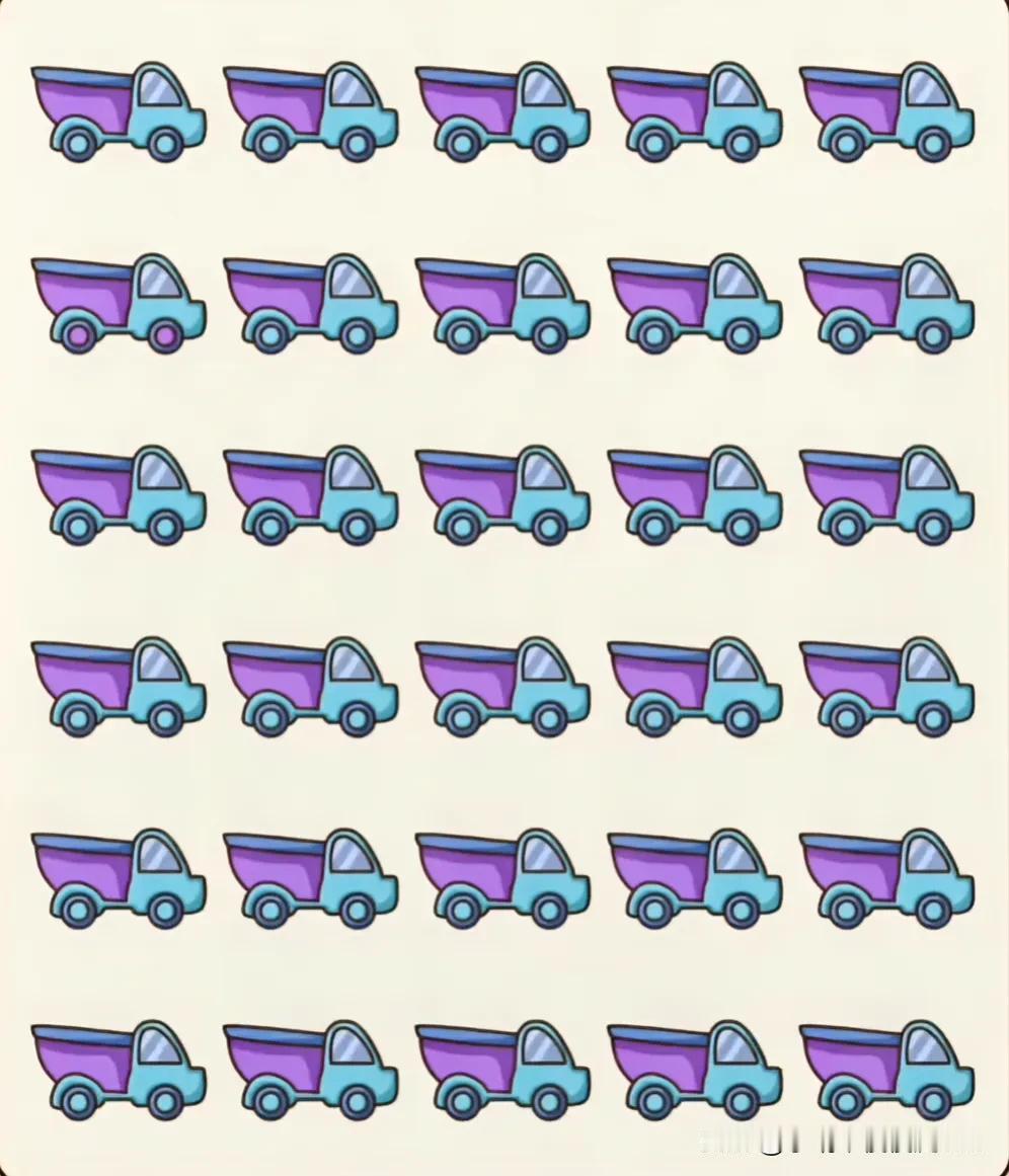 考眼力 请找出不同的小卡车[灵光一闪]