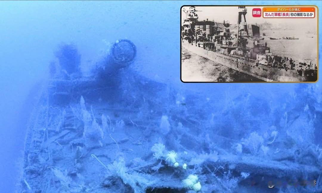 长良号为二战旧日本海军参与对外侵略的轻巡洋舰，二战结束八十余年后，日本民间探险家
