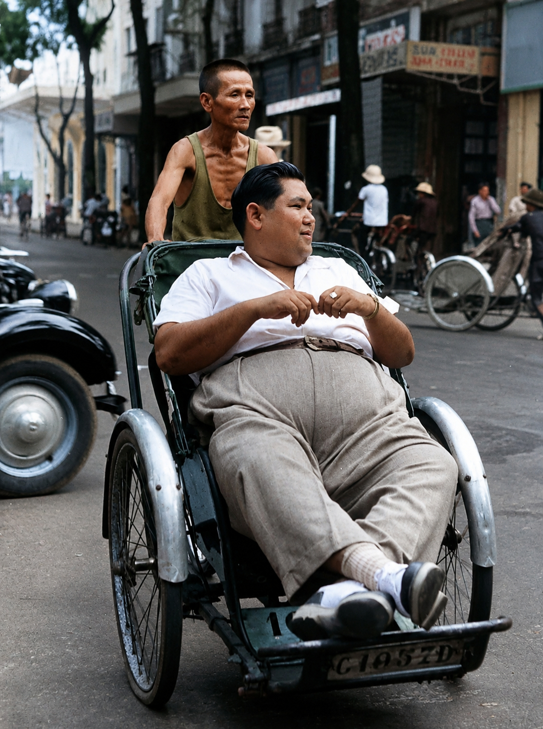 人力车夫，越南西贡，1950年 