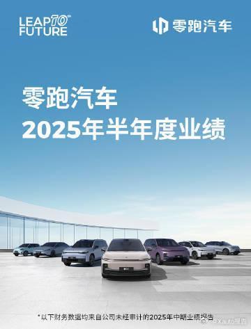 零跑汽车首次实现半年度盈利零跑发布2025年上半年财报，2025年中期业绩报告，