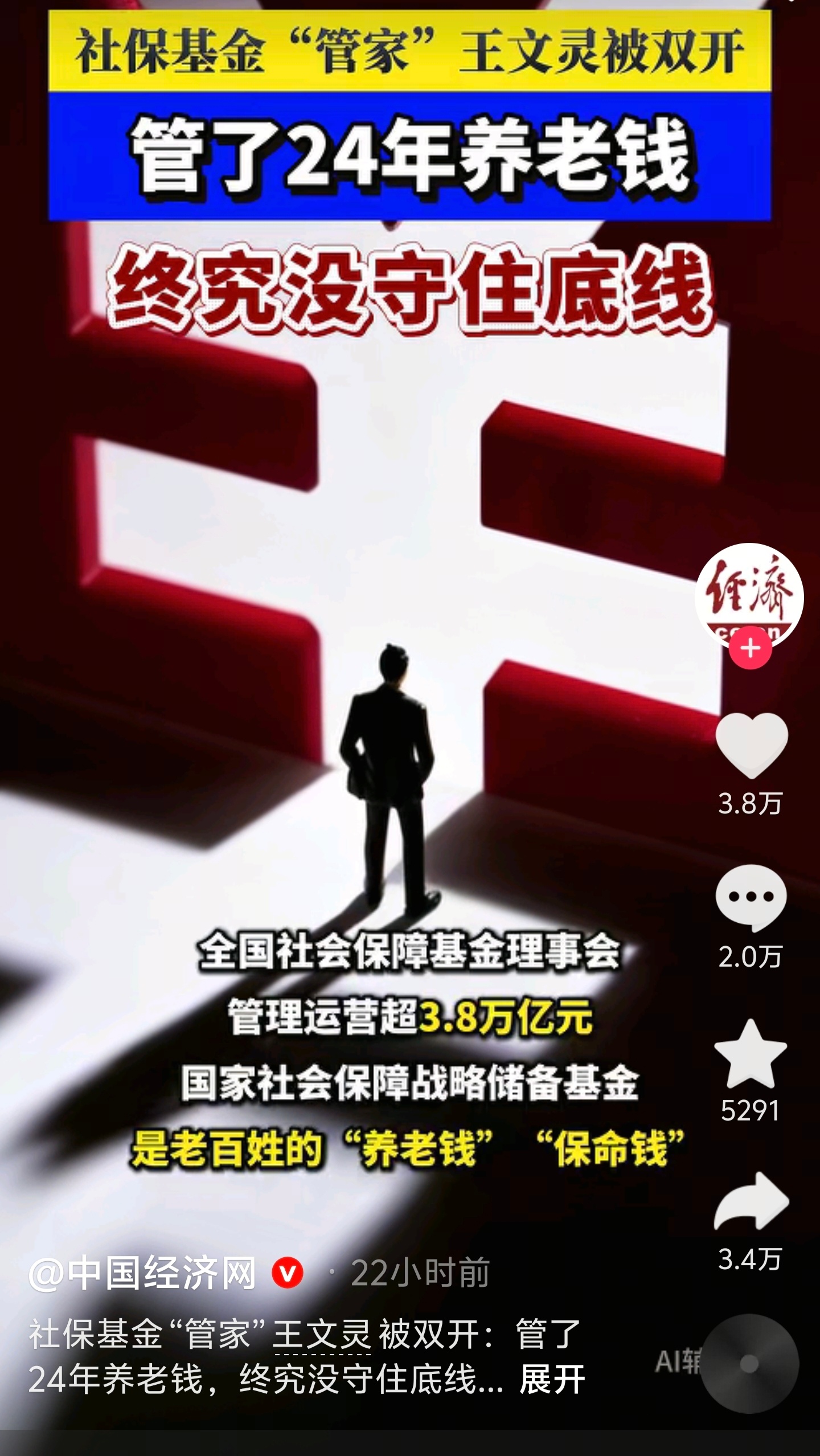 【🆘】额滴神啊......[泪奔]社保基金会原副理事长王文灵被双开 ​​​