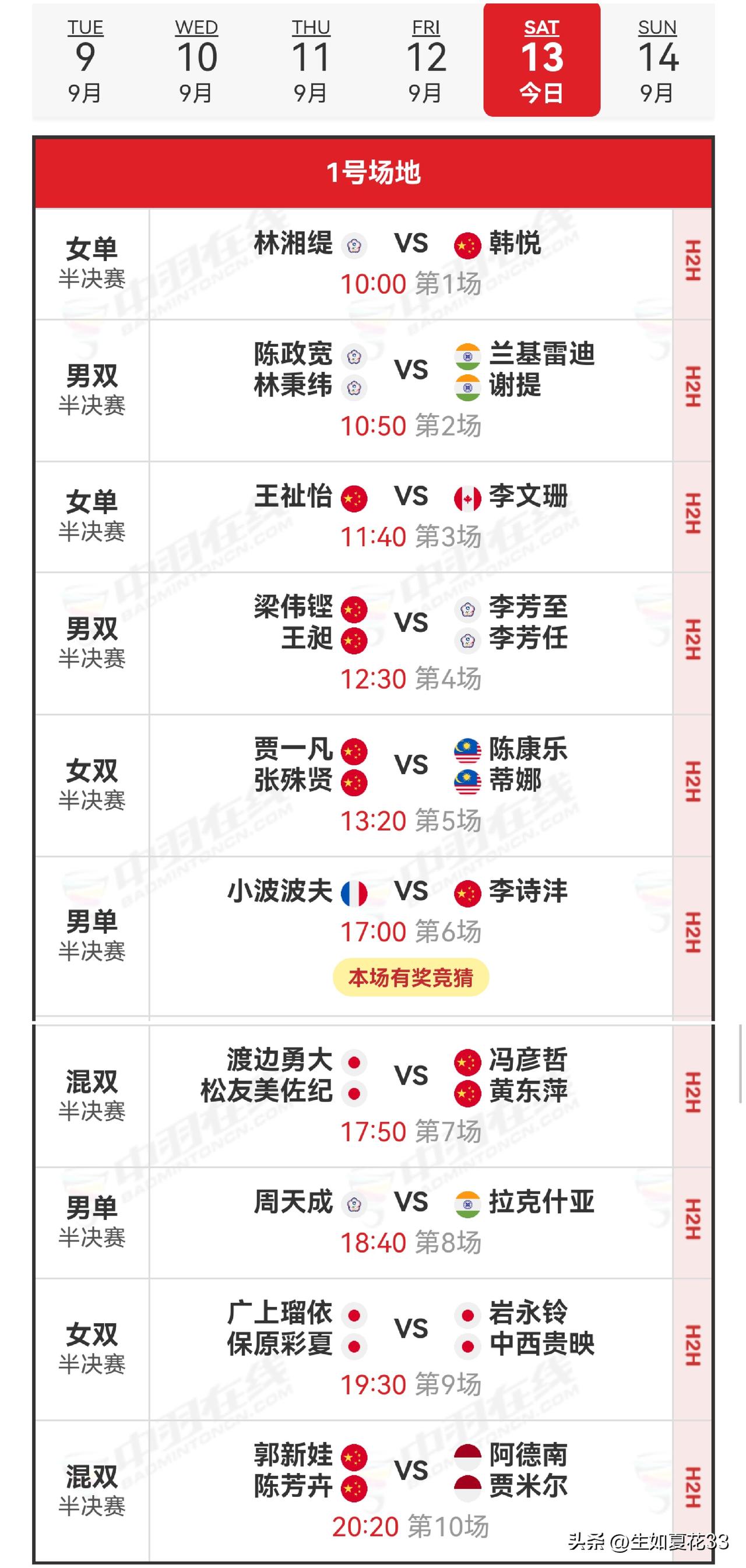 13日赛程2025年香港羽毛球公开赛 
    羽毛球香港公开赛半决赛于13日北