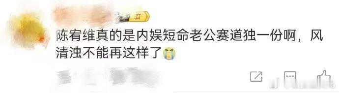 陈宥维内娱短命老公赛道独一份 追陈宥维的剧，就像在玻璃渣里找糖吃。角色一个接一个
