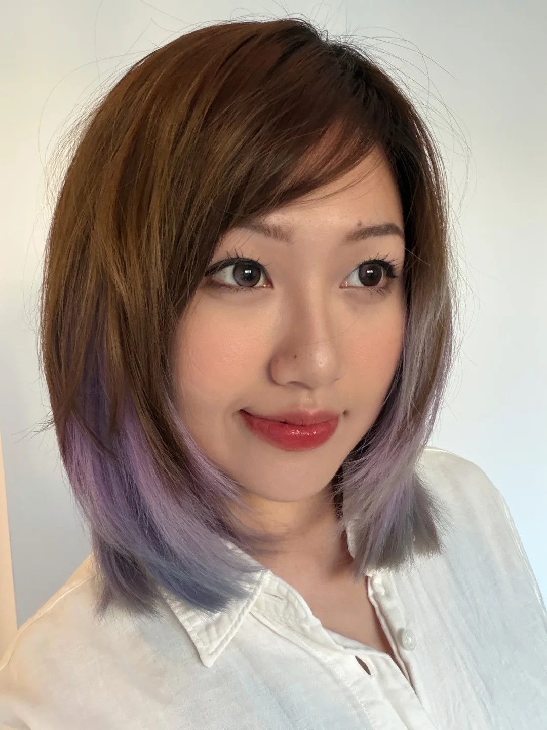 新发型✂️长中庭也可以剪的高层次斜刘海！