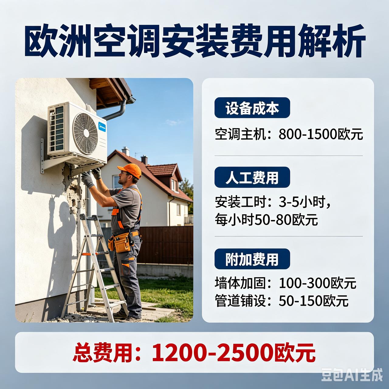 欧洲还是不要装空调了，越装越揪心，不去热几个月，秋冬天马上来了！