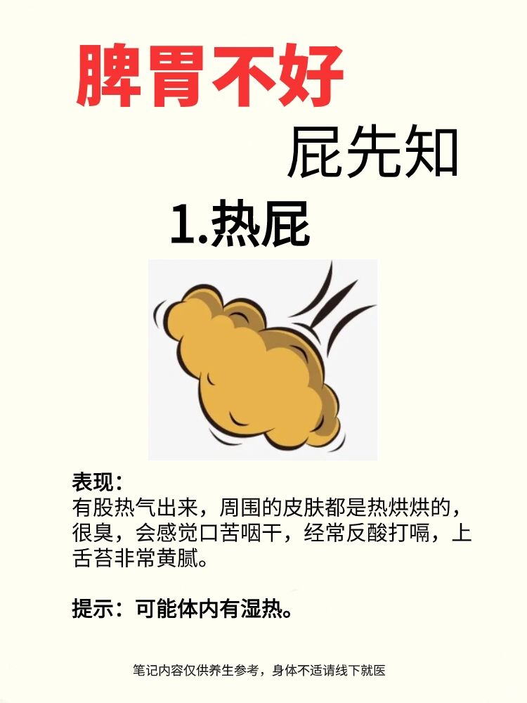 脾胃虚弱，消化不良，屁先知
