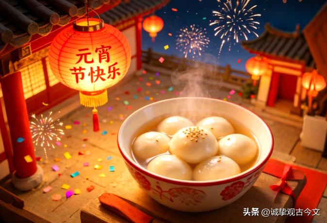 元宵到，喜气照，吃碗汤圆好运绕。愿你往后日子甜甜，好运连连。