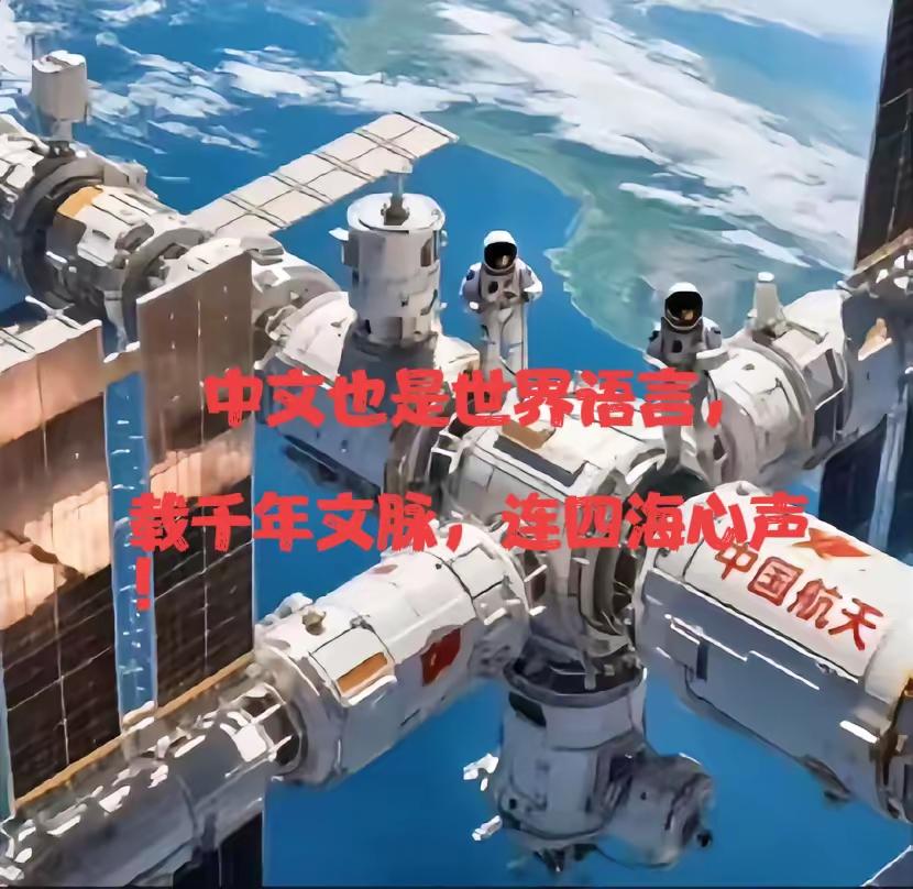 果不其然！
美国一些媒体突然统一口径：
宣称中国空间站“全中文”不利于国际合作！