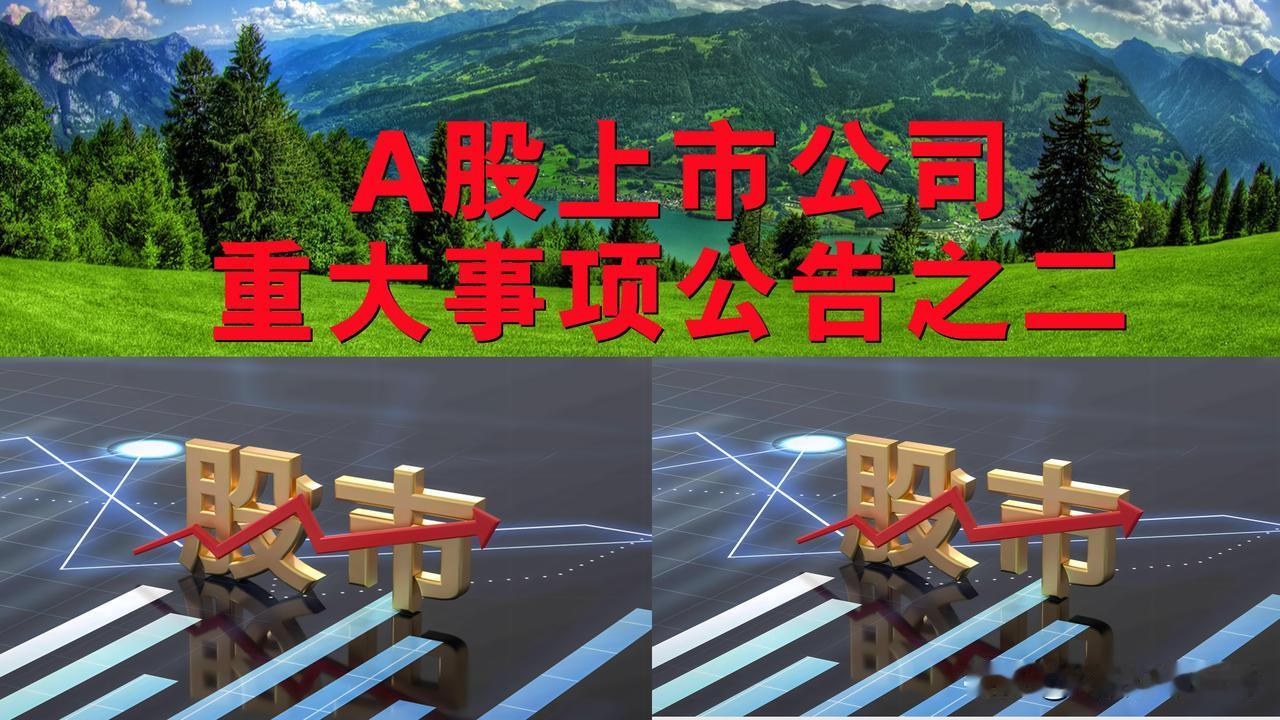 A股上市公司重大事项公告之二。

一、拟减持股份公告。

1、杰克股份(6033