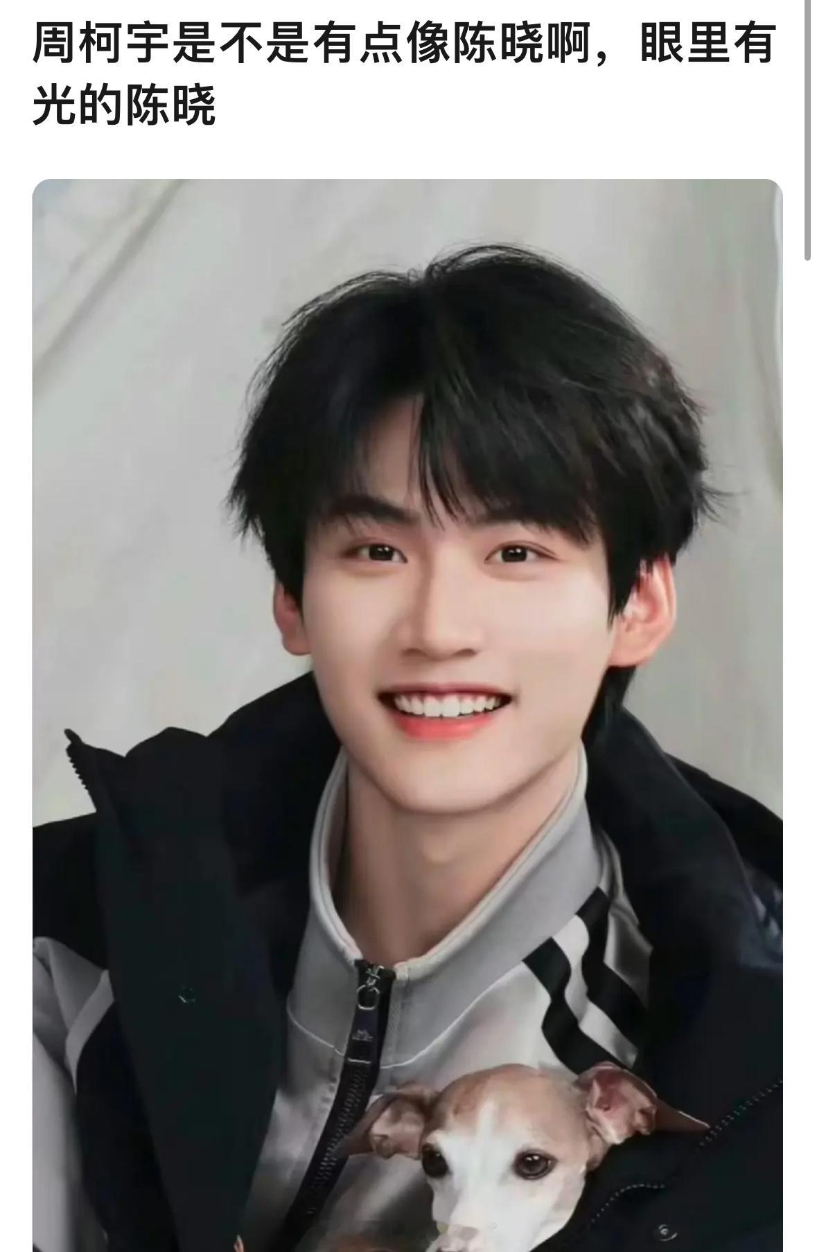 ？周柯宇像眼睛有光的陈晓？俩人完全两模两样吧？陈妍希周柯宇 首付三万月供两千