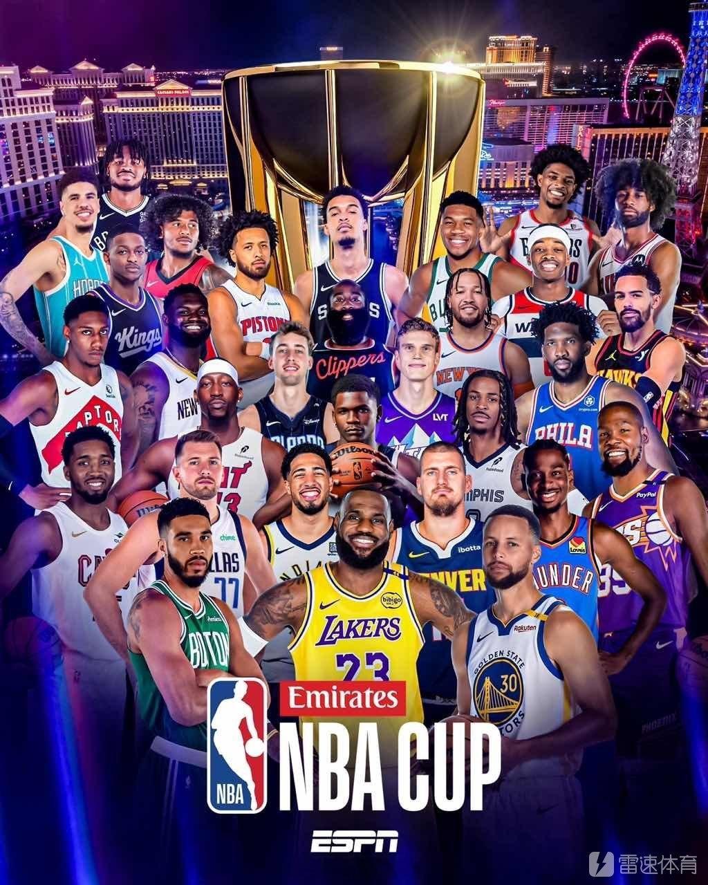 NBA杯小组赛末轮出线形势解析:多队争夺最后五个出线资格明日，NBA杯小组赛就将