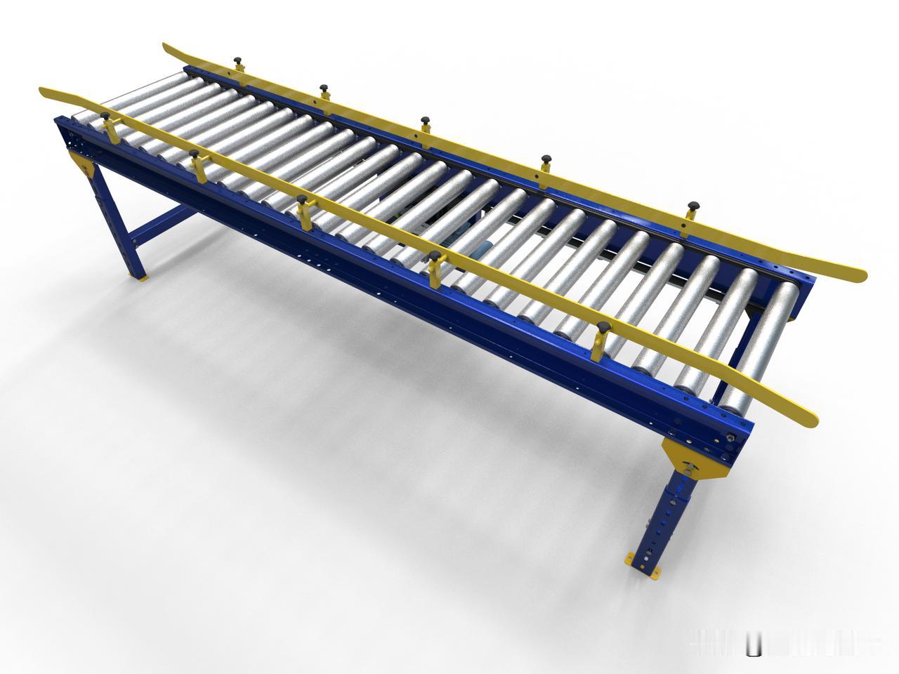 带挡板的滚筒输送机模型免费分享：
        模块化滚筒输送机设计紧凑，尺寸