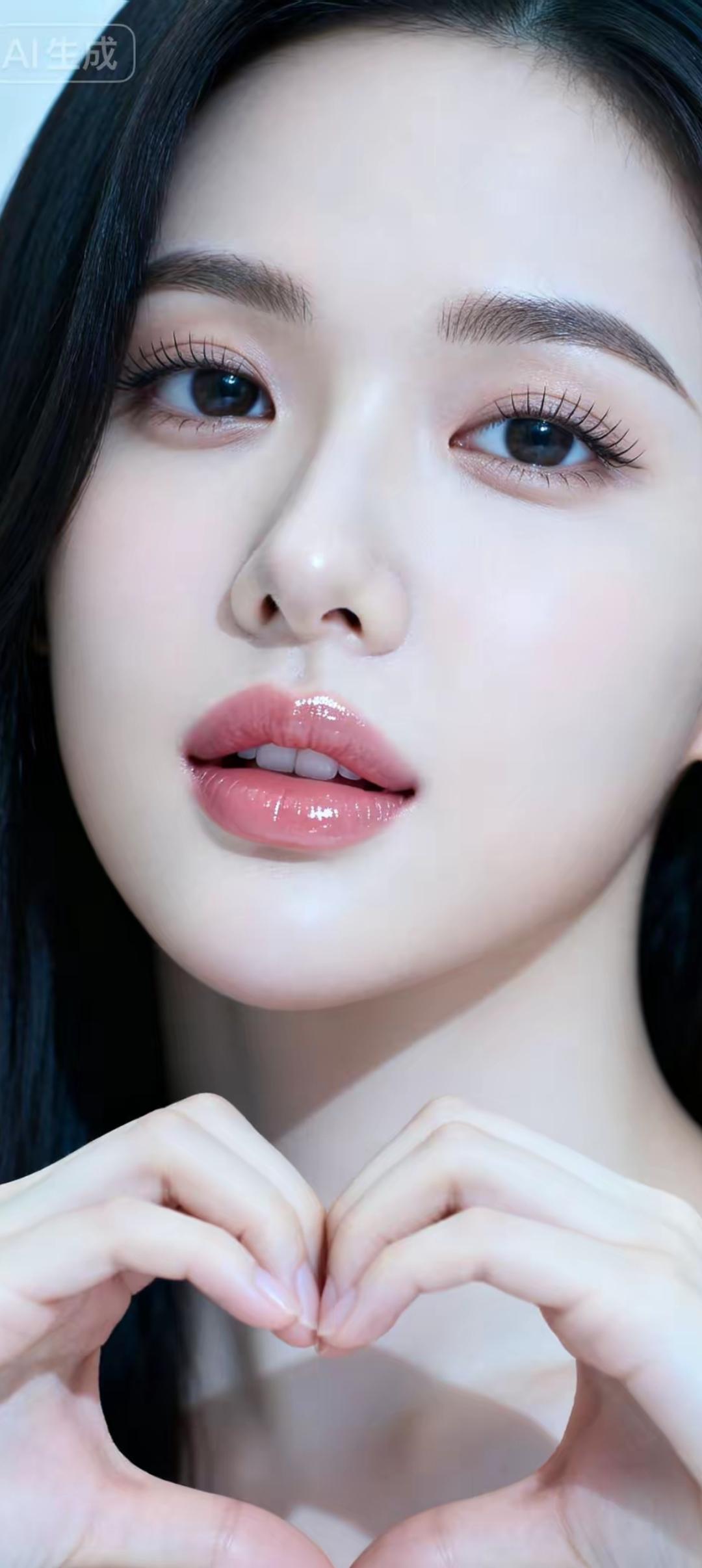 甜美心心手势，元气满满的一天！💖✨