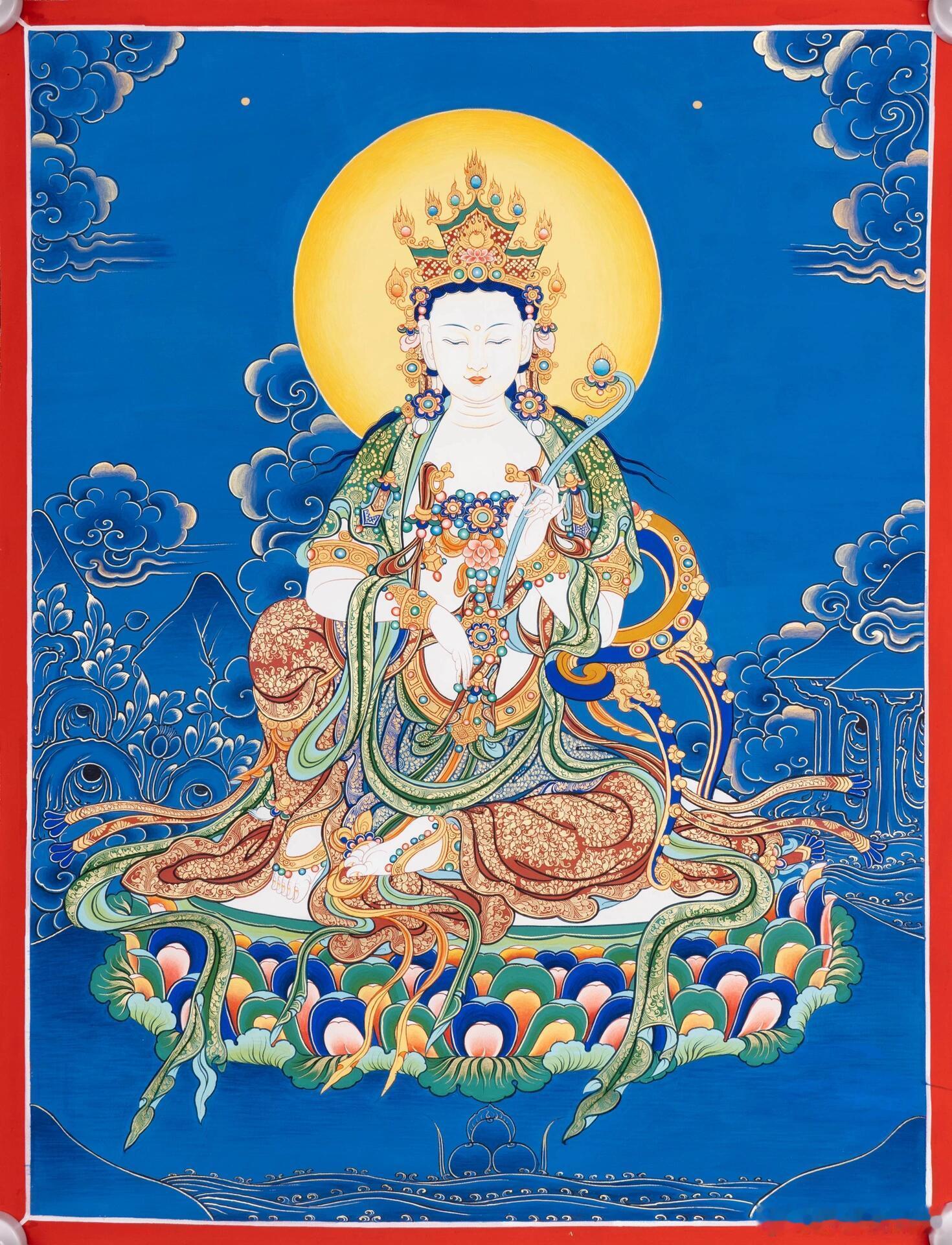 刷到文殊菩萨不要划走，许个愿，心诚则灵！ ​​​