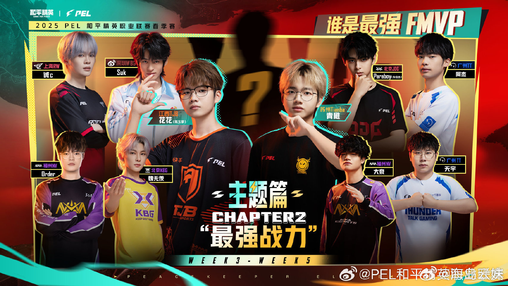 和平精英职业联赛[超话]  PEL赛场上风云变幻！各路FMVP齐聚，究竟谁能在 