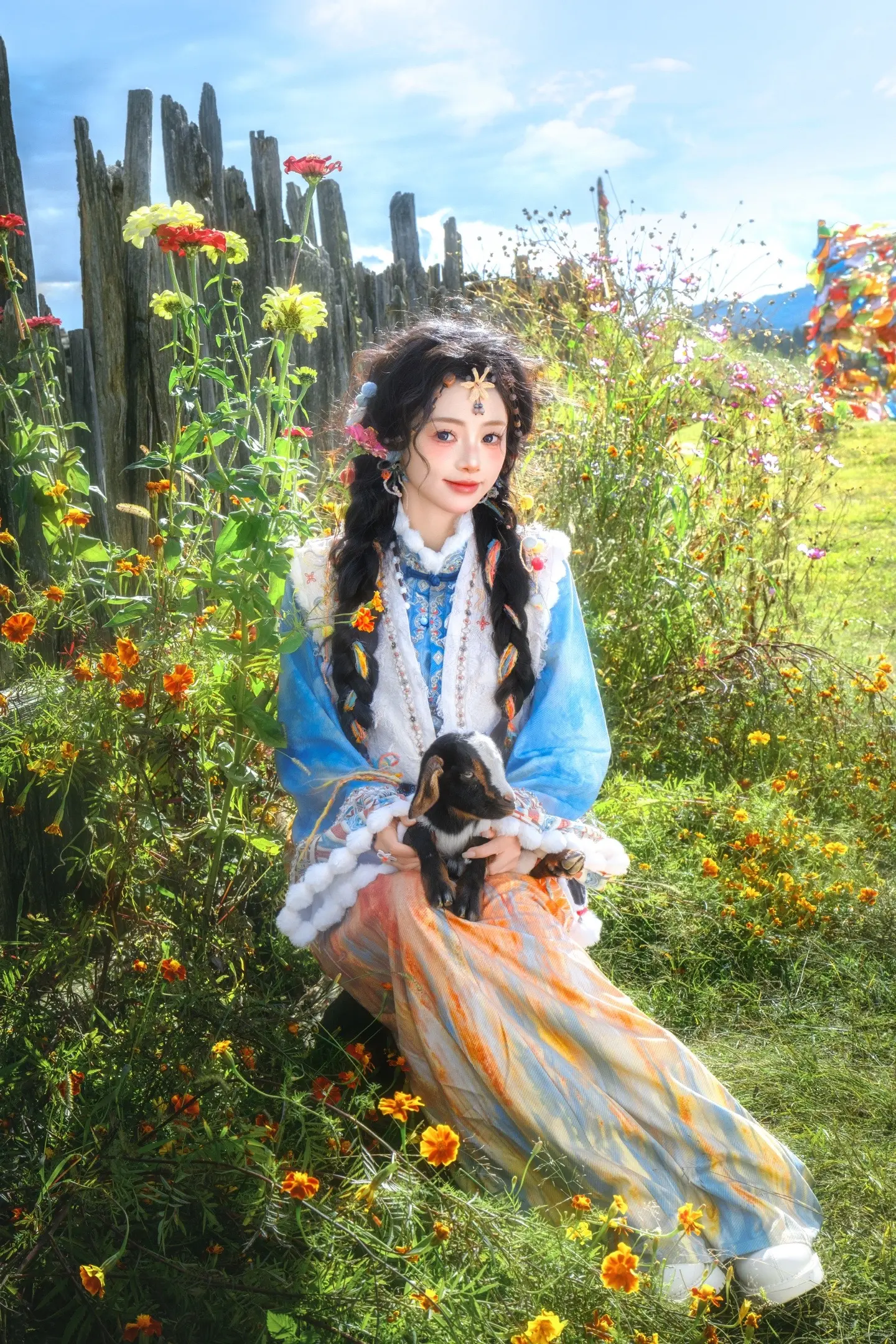 穿上了心心念念的藏服，抱到了超治愈的小羊 成片真的太惊艳了