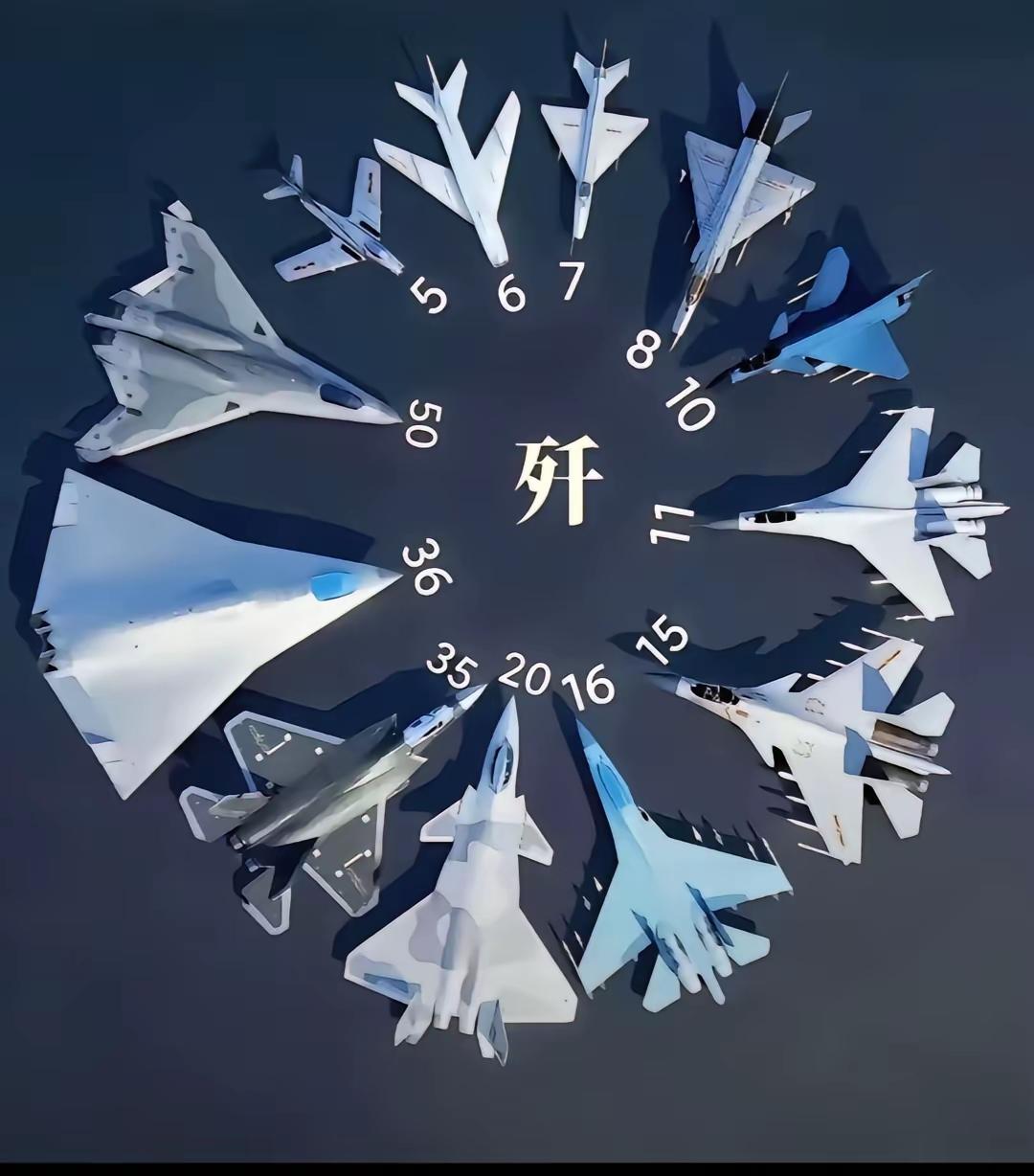 中国空军所有机型，哪一款才是你心中的白月光？？？
第一代机型:歼5，歼6
第二代