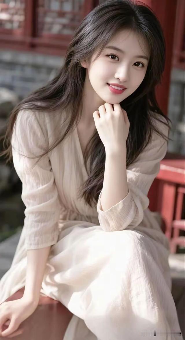 这位小姐姐真温柔，笑起来好甜！