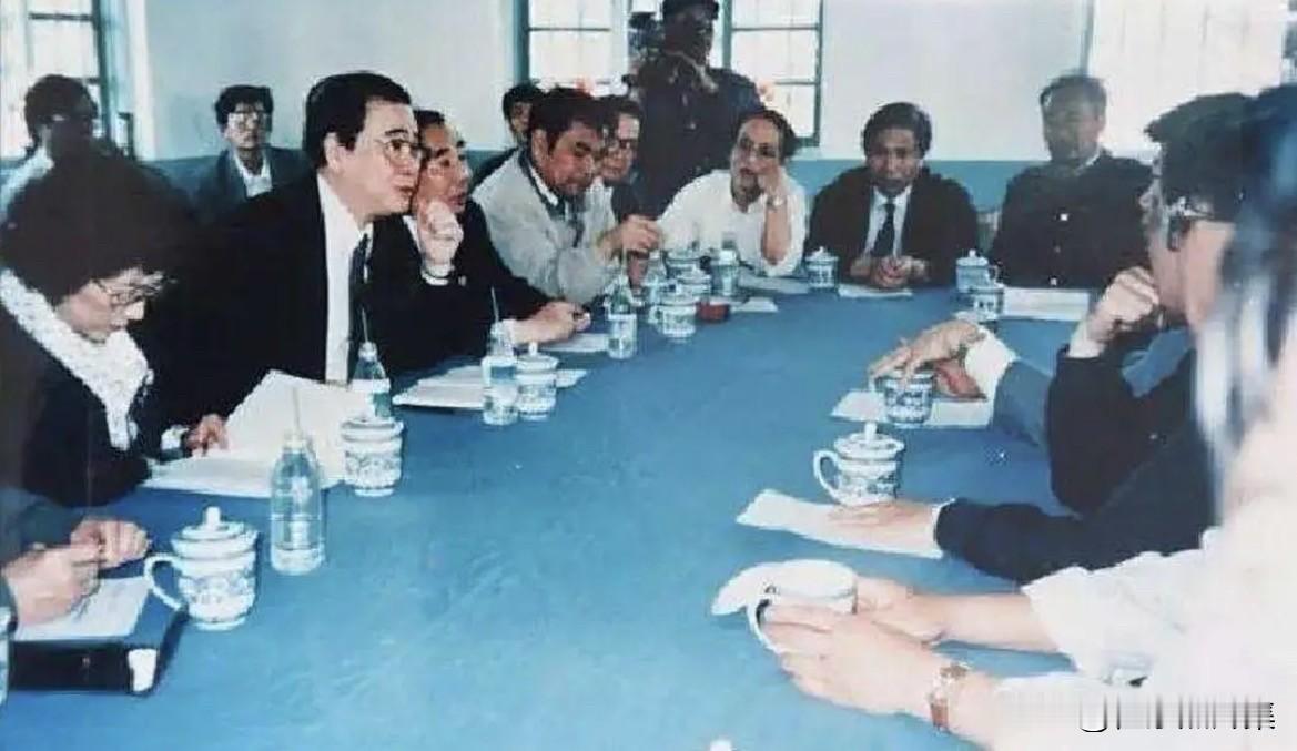 1994年5月18日，李鹏同志在江苏省省长陈焕友陪同下，深入苏北小镇——高沟镇进